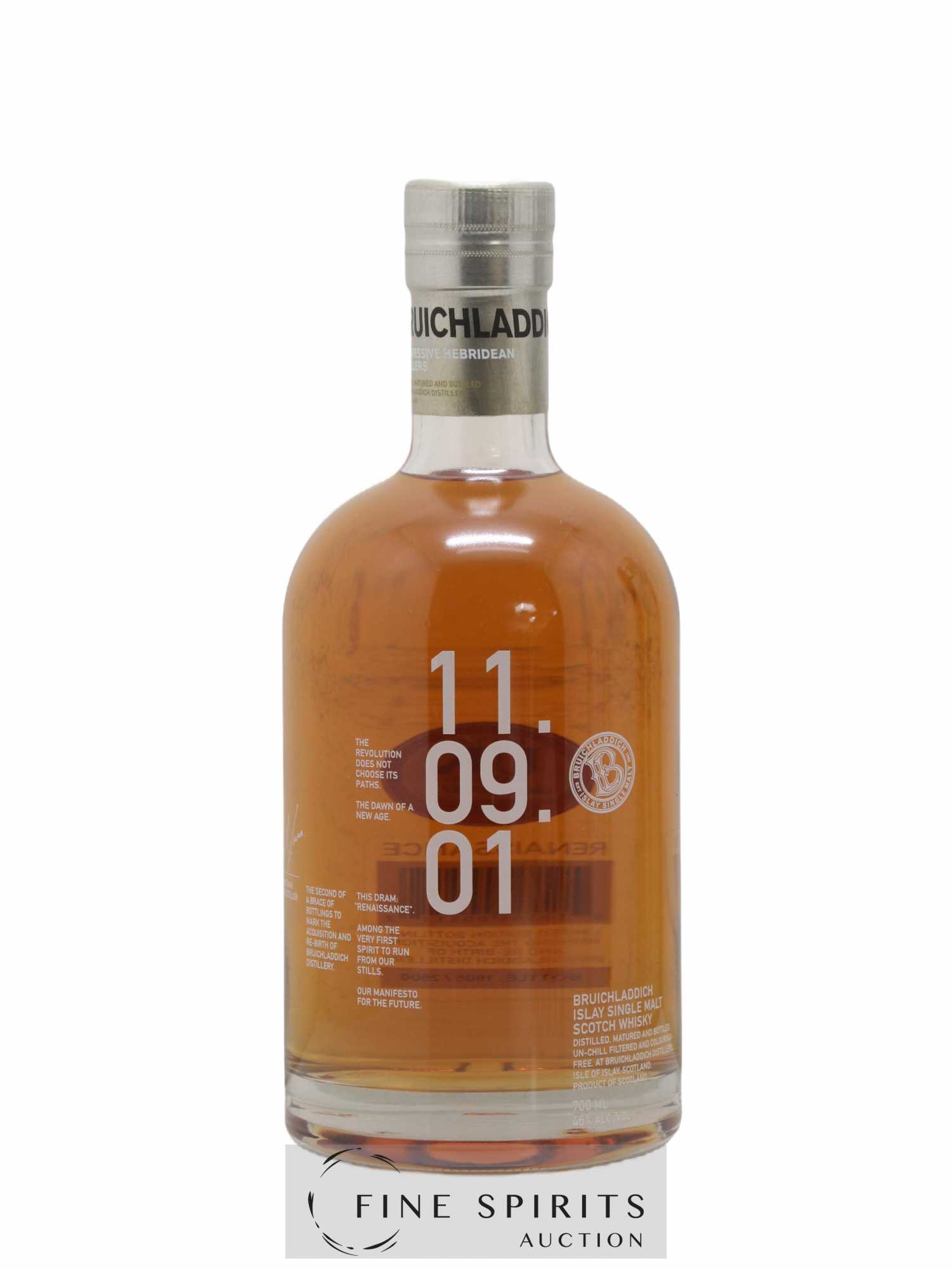 Bruichladdich Of. 11.09.01 - Renaissance One of 2500 Limited Edition - Posten von 1 Flasche - 1