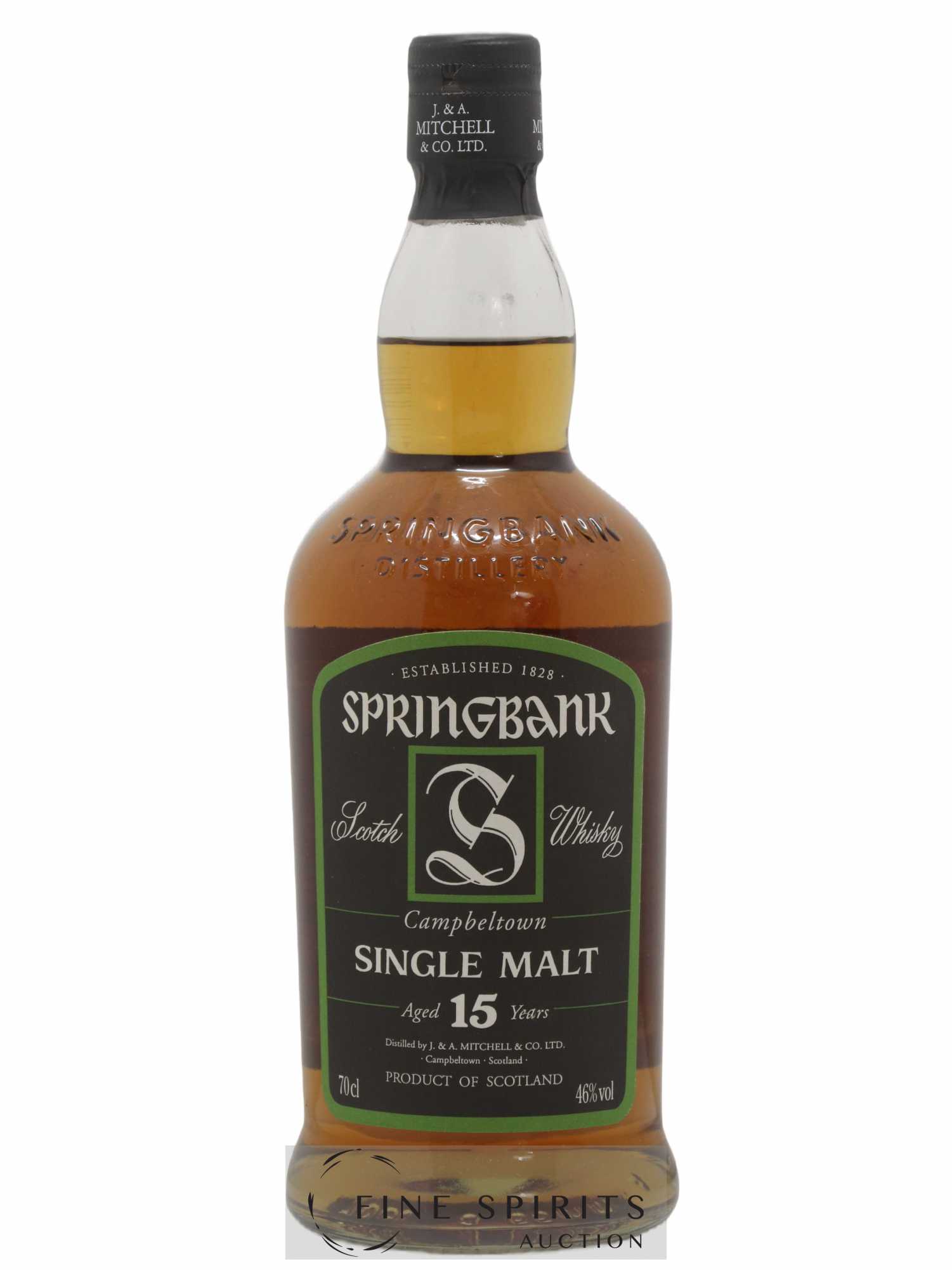 Springbank 15 years Of. Green Square Label - Lot of 1 bottle - 0