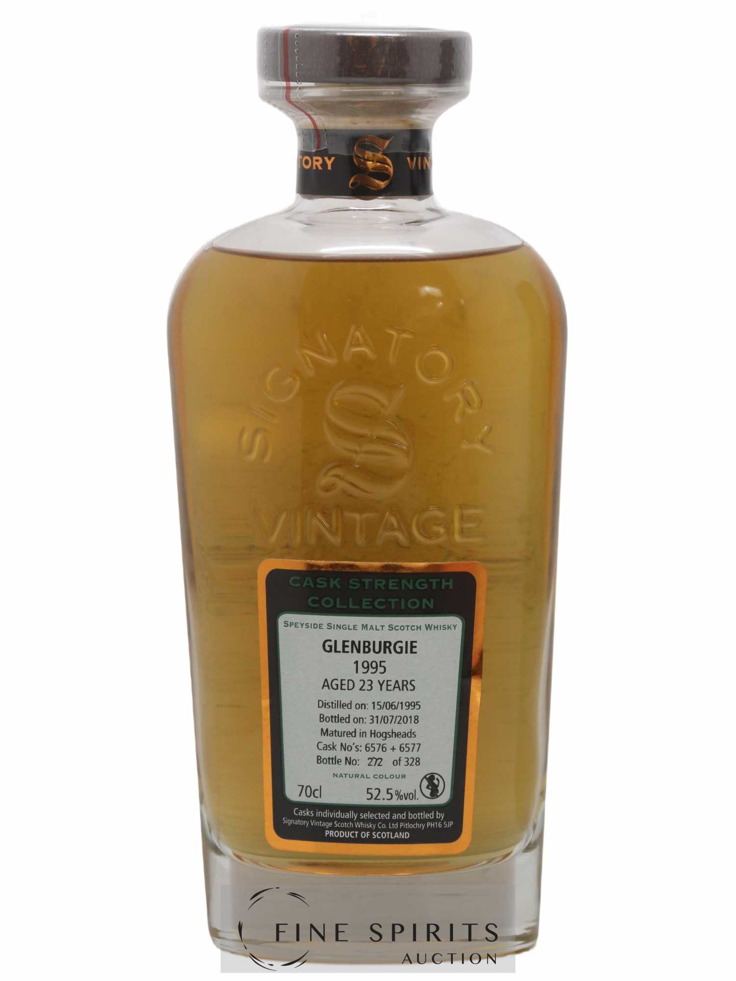 Glenburgie 23 years 1995 Signatory Vintage Cask n°6576-6577 - One of 328 - bottled 2018 Cask Strength Collection - Lot de 1 bouteille - 1