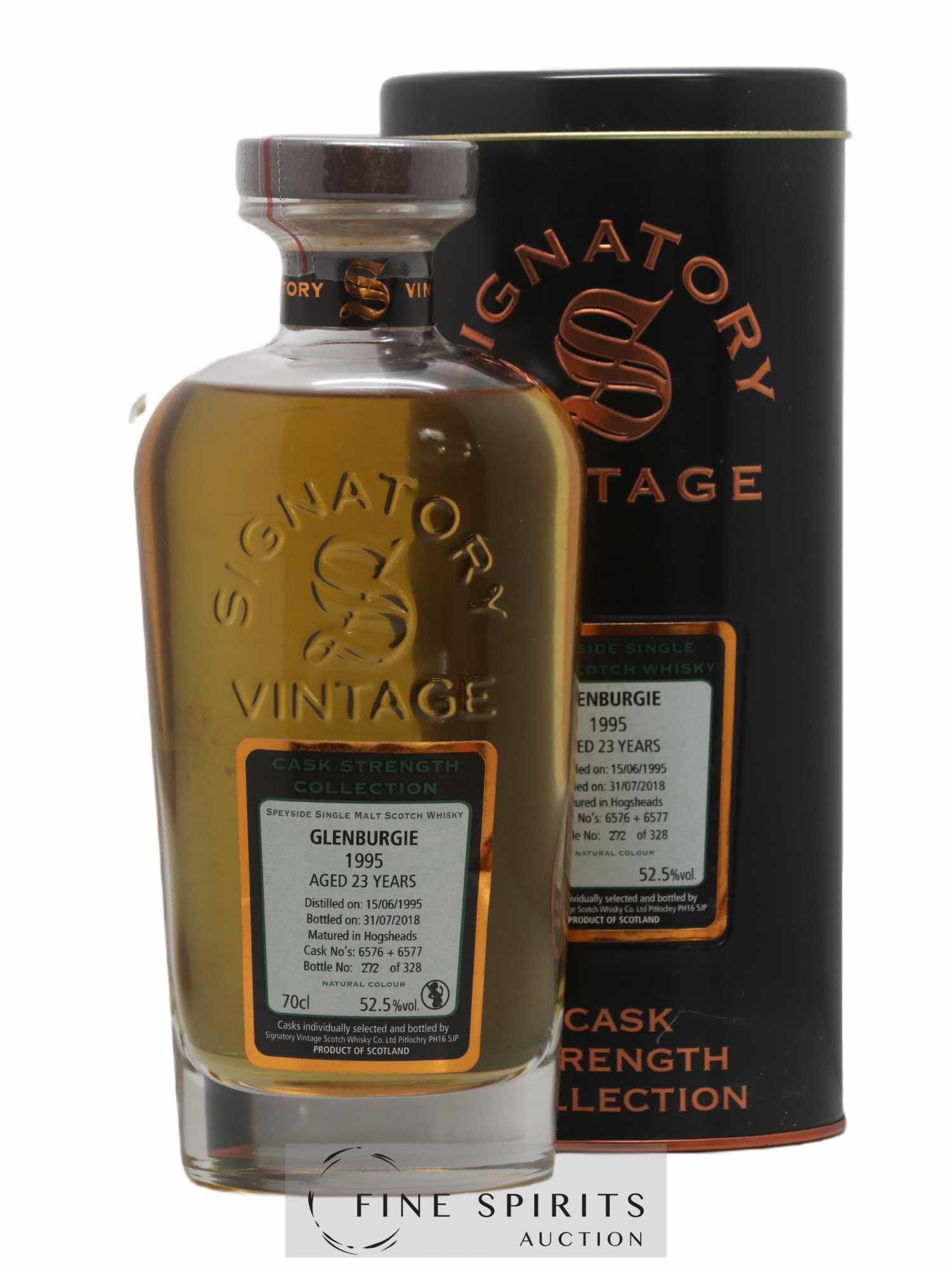 Glenburgie 23 years 1995 Signatory Vintage Cask n°6576-6577 - One of 328 - bottled 2018 Cask Strength Collection - Lot de 1 bouteille - 0