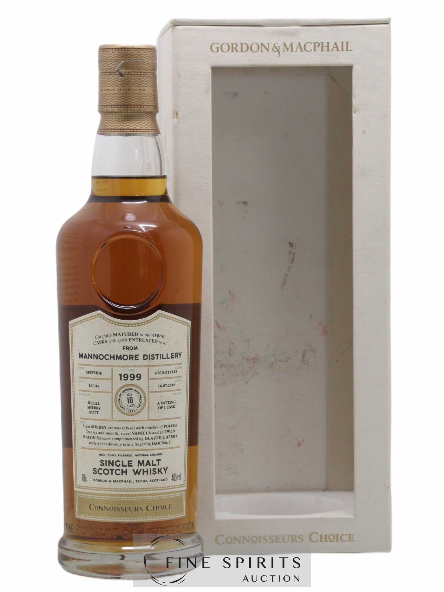 Mannochmore 18 years 1999 Gordon & MacPhail Connoisseurs Choice Batch 18-048 - One of 670 - bottled 2018 - Lot de 1 bouteille - 0