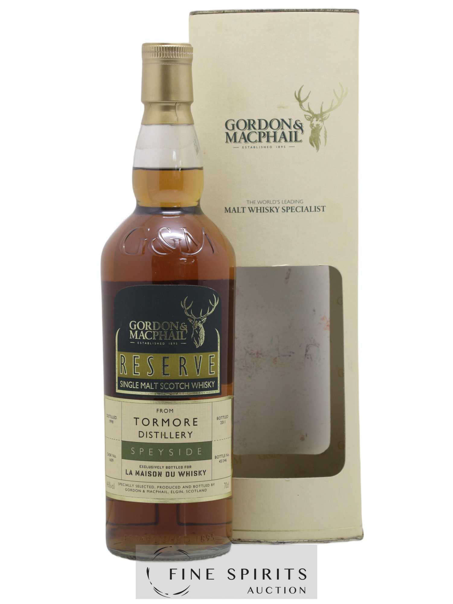 Tormore 1998 Gordon & MacPhail Reserve Cask n°1609 - One of 346 - bottled 2011 LMDW - Lot de 1 bouteille - 0