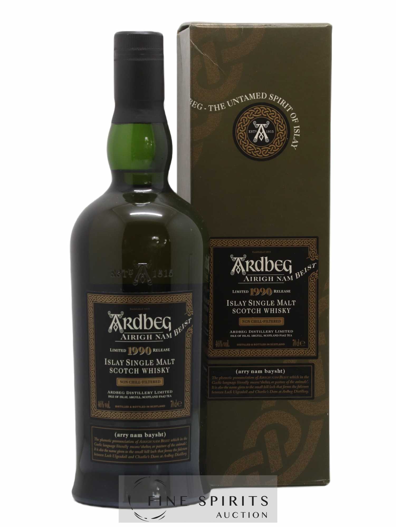 Ardbeg 1990 Of. Airigh Nam Beist Non Chill-Filtered - bottled 2007 Limited Release - Lot de 1 bouteille - 0