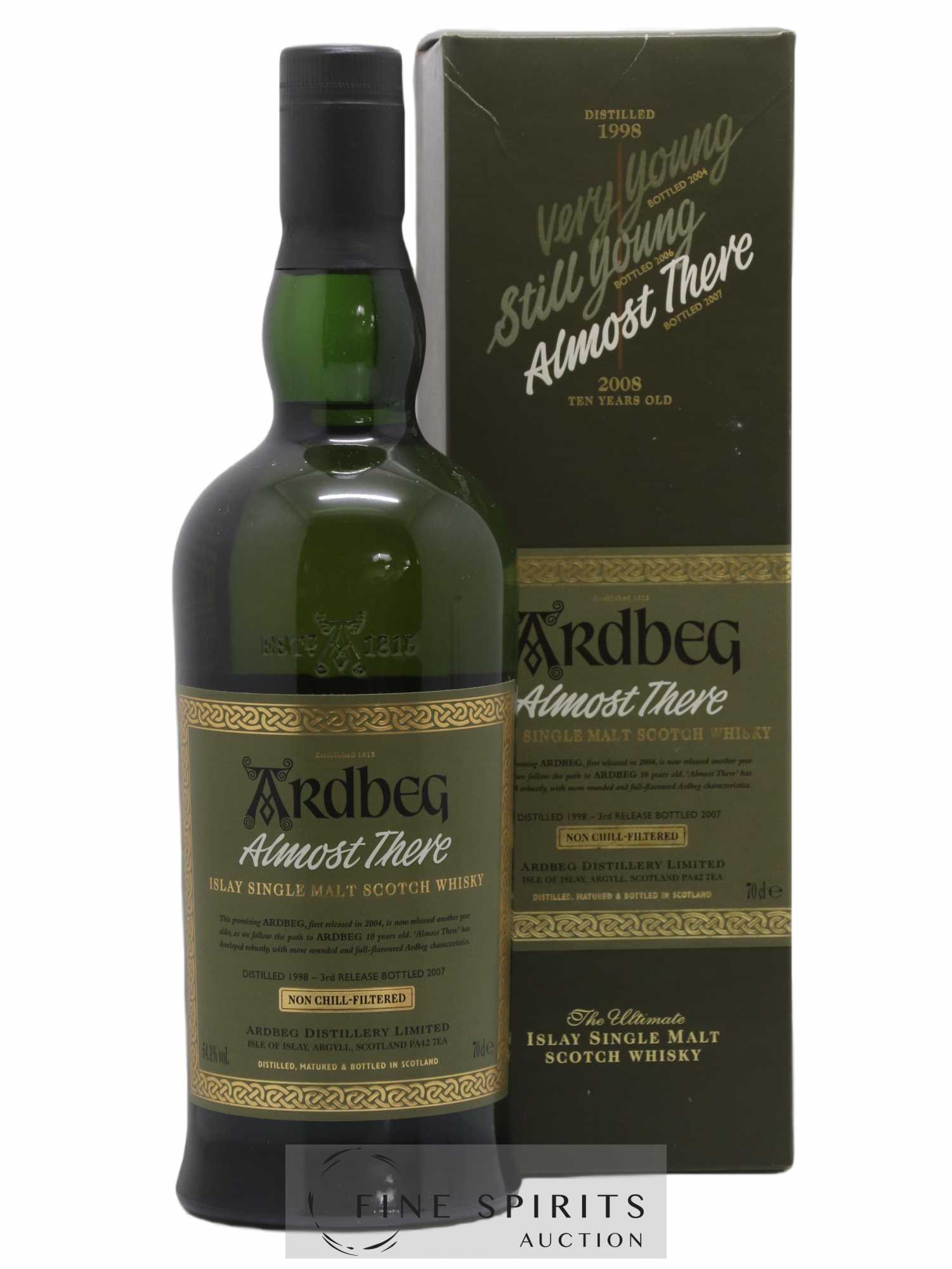 Ardbeg 1998 Of. Almost There 3rd Release - Committee Approved - bottled 2007 - Lot de 1 bouteille - 0