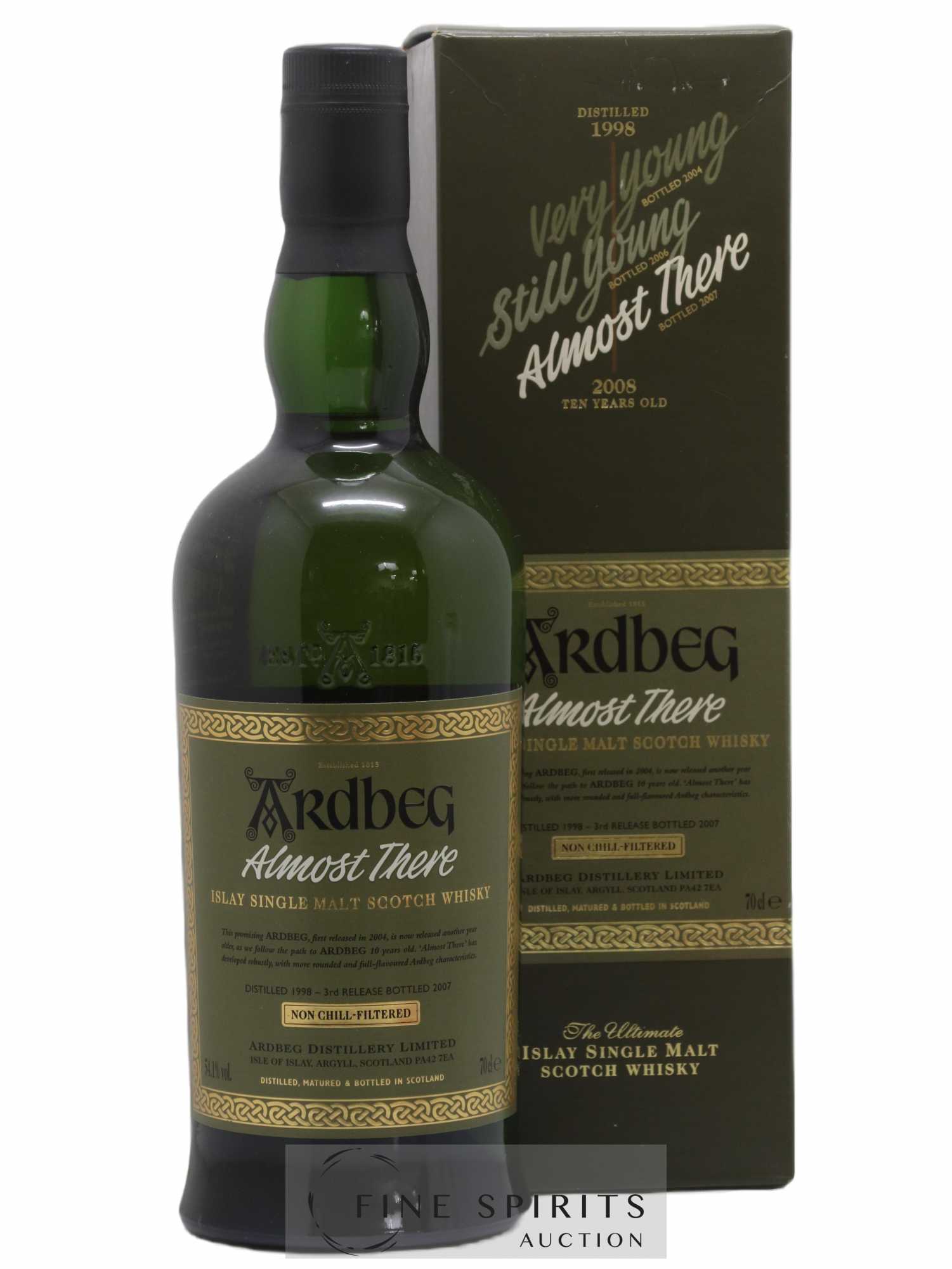 Ardbeg 1998 Of. Almost There 3rd Release - Committee Approved - bottled 2007 - Lot de 1 bouteille - 0