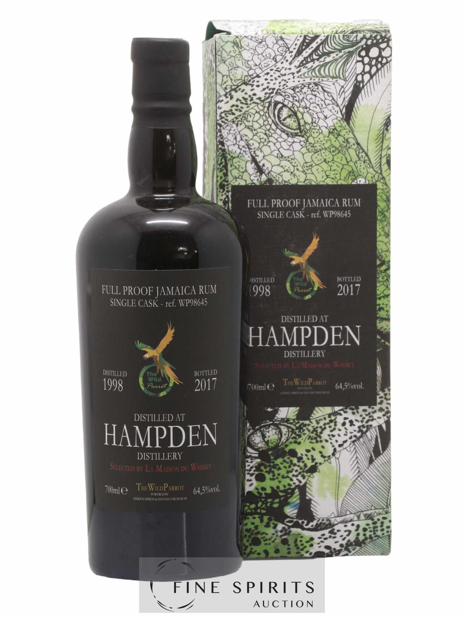Hampden 1998 Hidden Spirits The Wild Parrot Single Cask n°WP98645 - bottled 2017 LMDW - Lot de 1 bouteille - 0