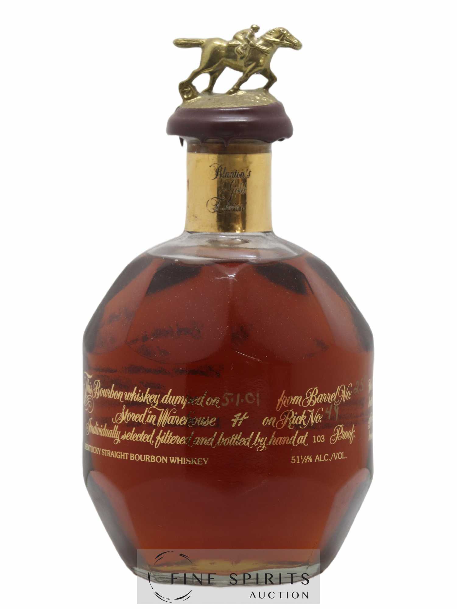 Blanton's Of. Gold Edition Warehouse H - Barrel n°257 - dumped 2001 - Lot de 1 bouteille - 0