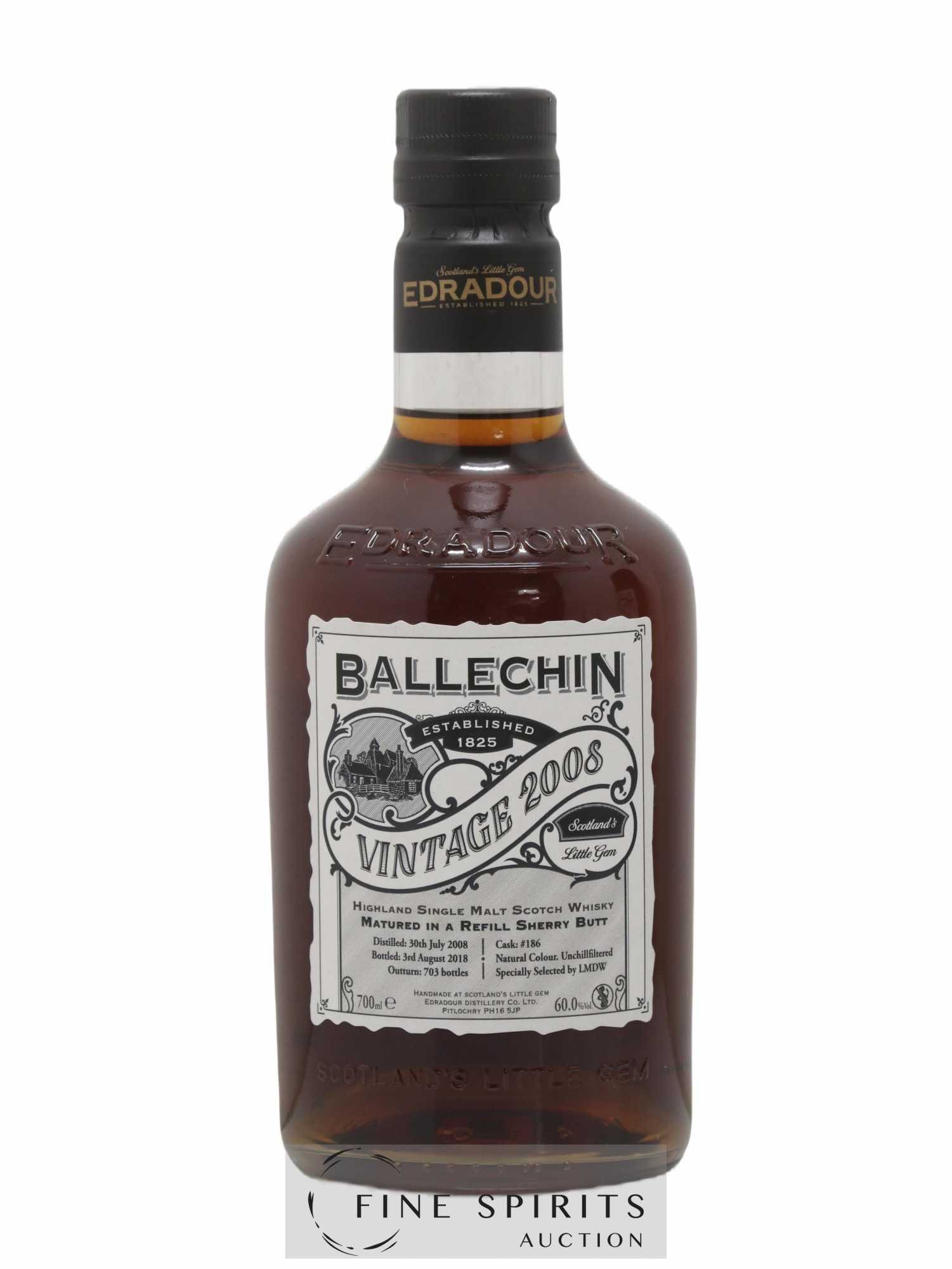 Ballechin 2008 Of. Cask n°186 - One of 703 - bottled 2018 LMDW - Lot de 1 bouteille - 1