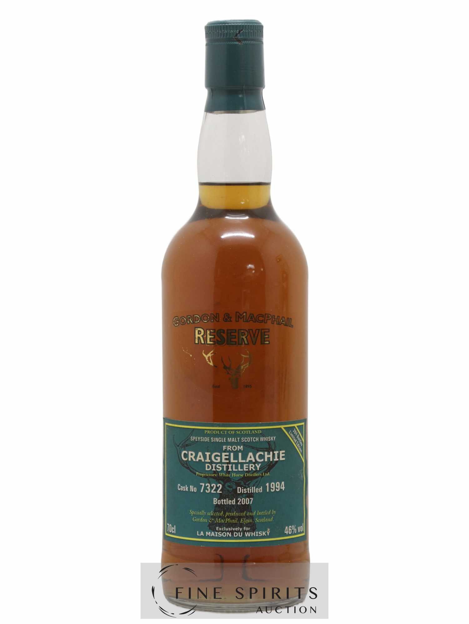 Craigellachie 1994 Gordon & MacPhail Reserve Cask n°7322 - One of 384 - bottled 2007 LMDW Limited Edition - Lot de 1 bouteille - 1