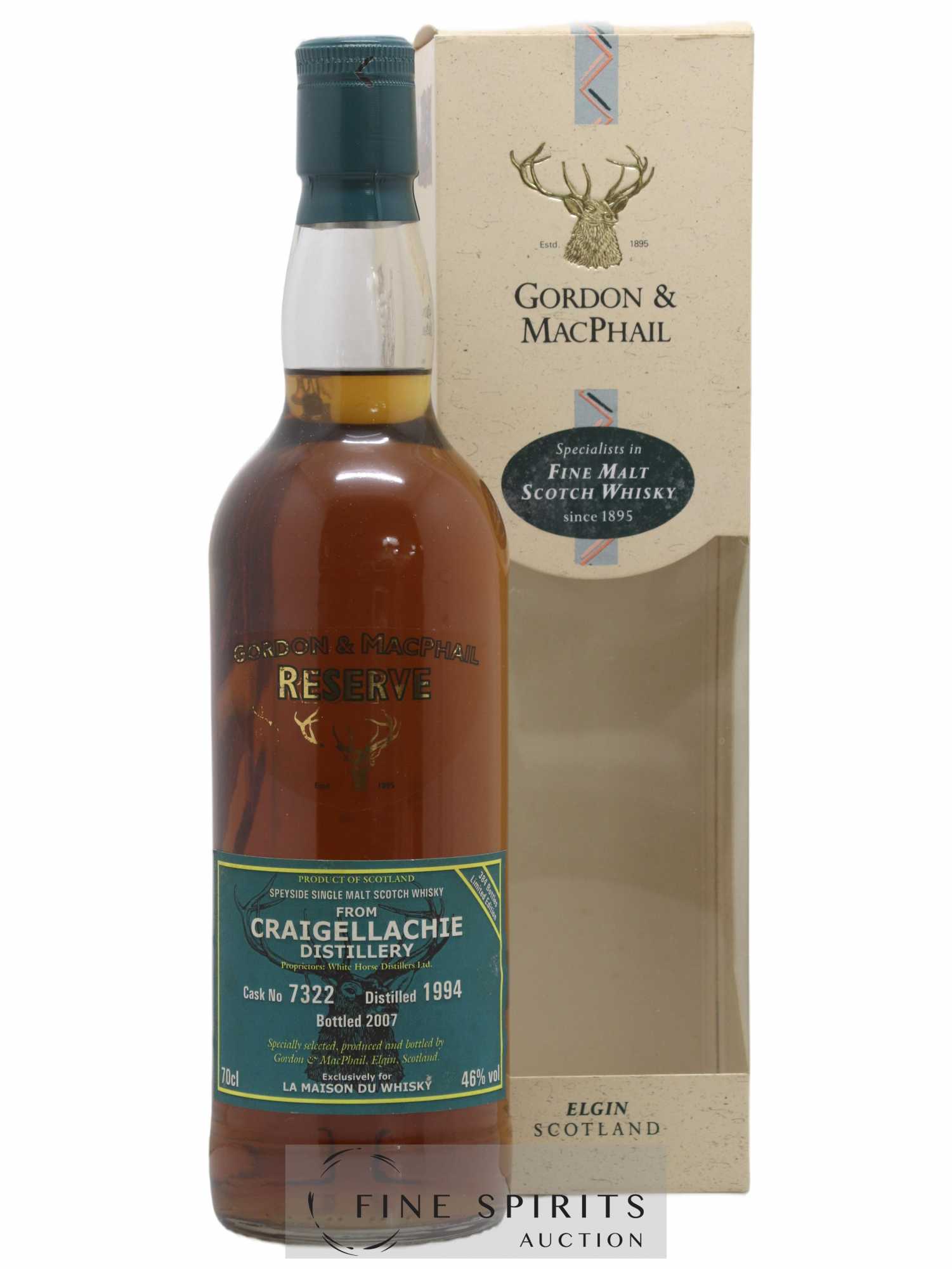 Craigellachie 1994 Gordon & MacPhail Reserve Cask n°7322 - One of 384 - bottled 2007 LMDW Limited Edition - Lot de 1 bouteille - 0