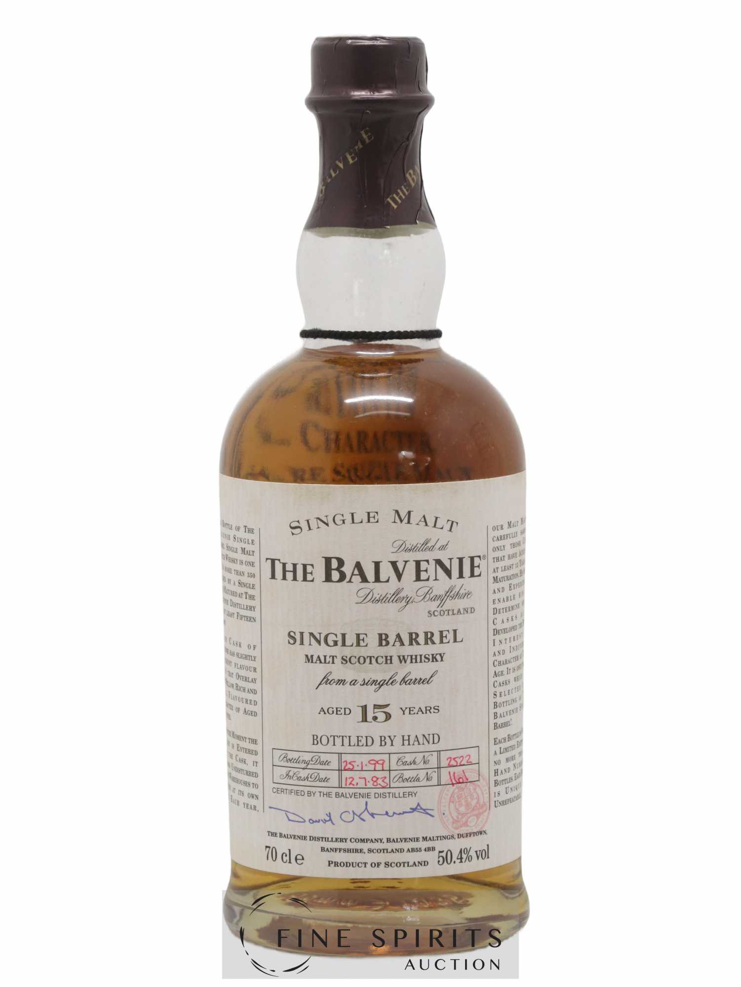 Balvenie (The) 15 years 1983 Of. Single Barrel Cask n°2522 - bottled 1999 - Lot de 1 bouteille - 1