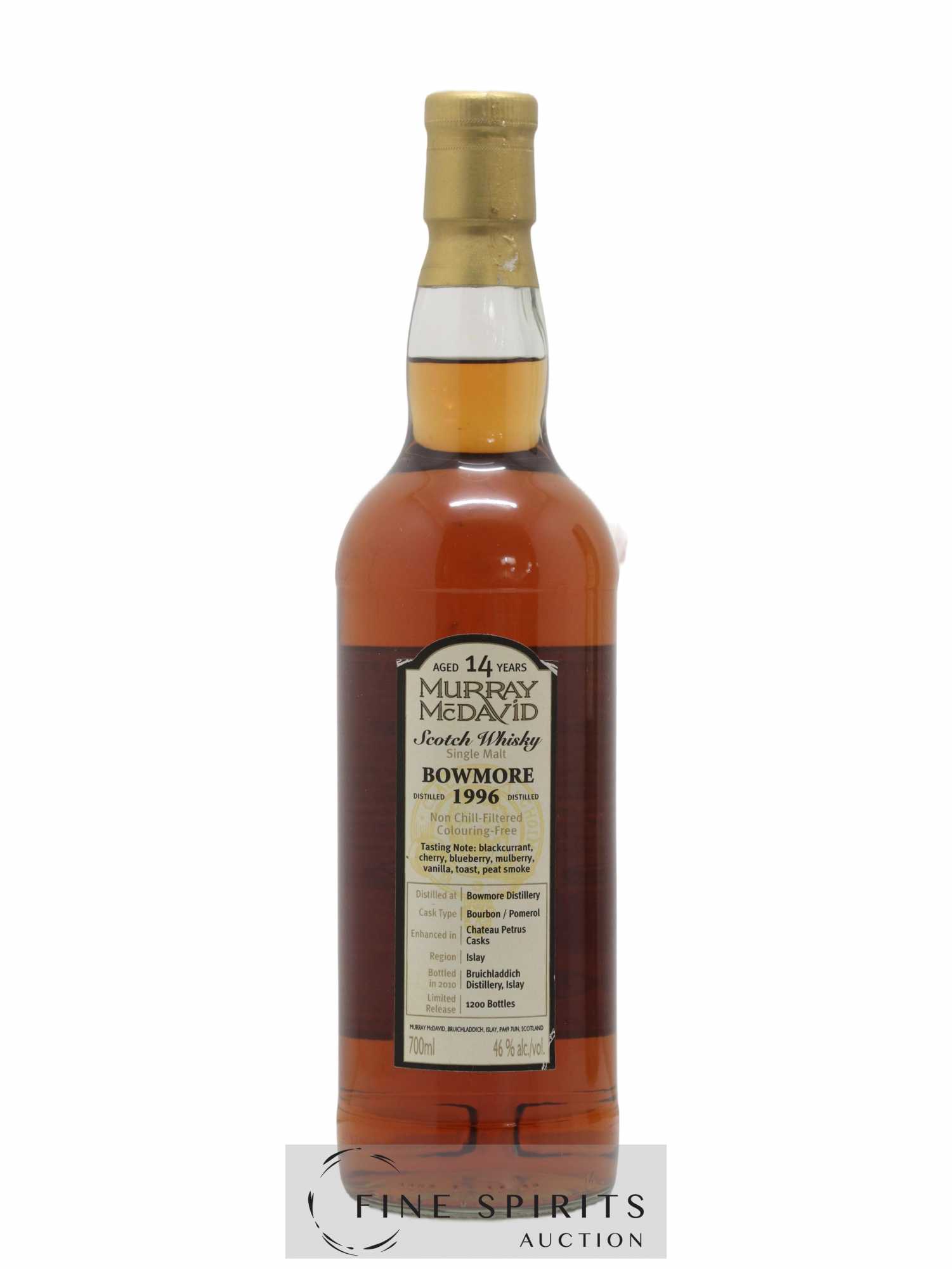 Bowmore 14 years 1996 Murray Mc David Petrus Casks - One of 1200 - Lot de 1 bouteille - 1