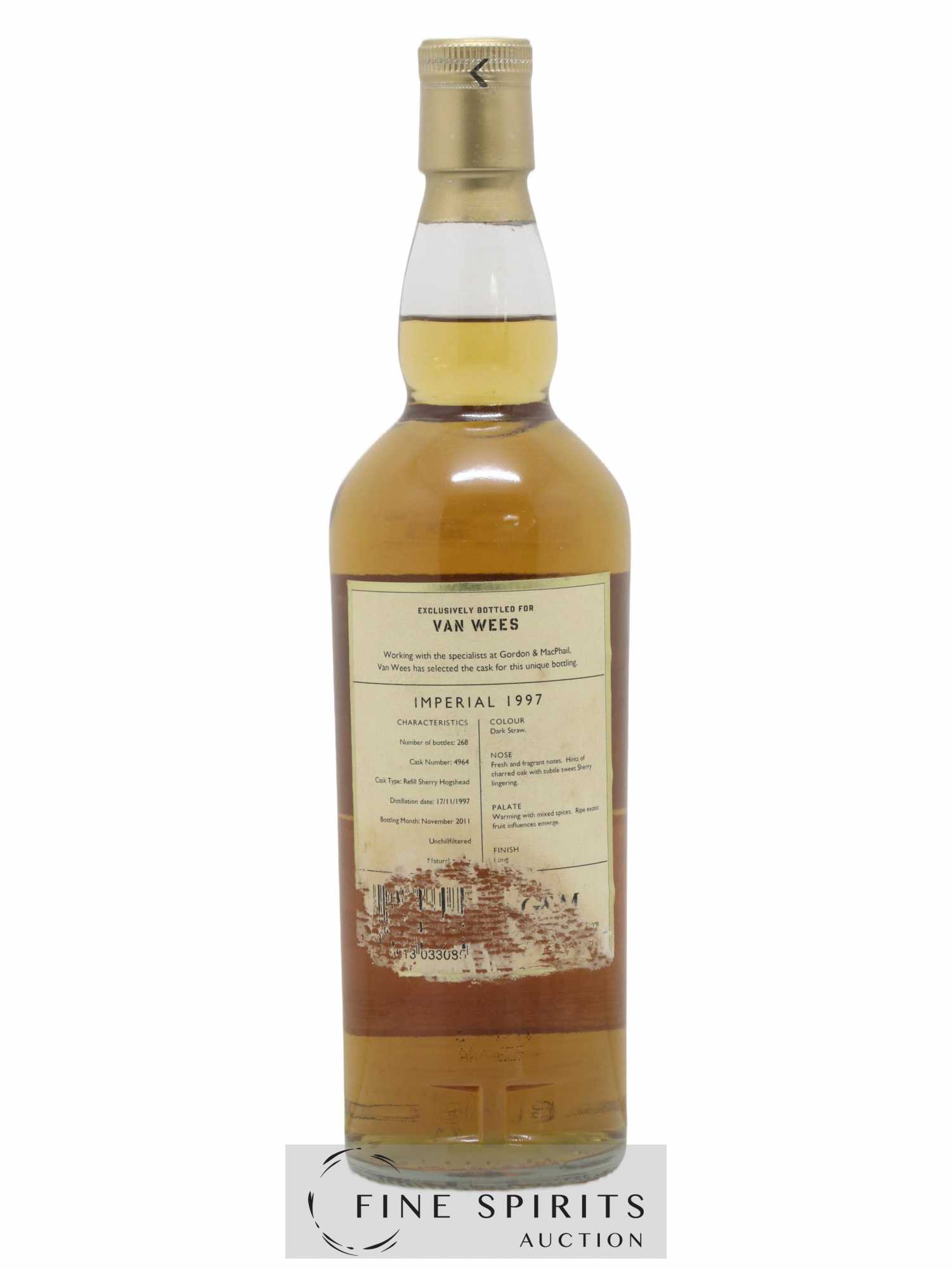 Imperial 1997 Gordon & MacPhail Reserve Cask n°4964 One of 268 - bottled 2011 Van Wees - Lot de 1 bouteille - 1