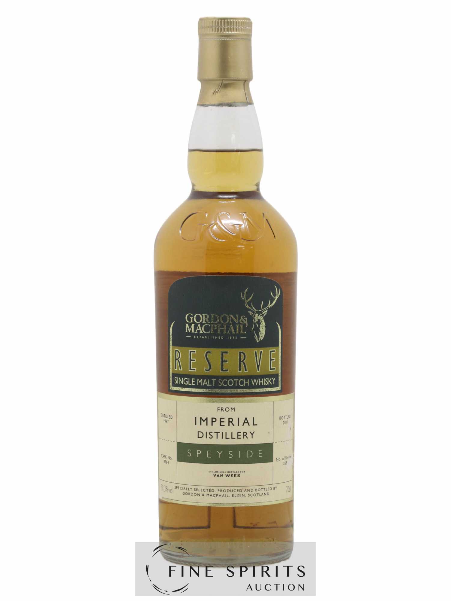 Imperial 1997 Gordon & MacPhail Reserve Cask n°4964 One of 268 - bottled 2011 Van Wees - Lot de 1 bouteille - 0