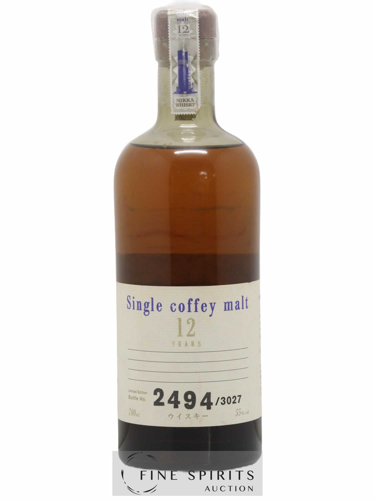 Nikka 12 years Of. Single Coffey Malt One of 3027 LMDW - Lot de 1 bouteille - 0