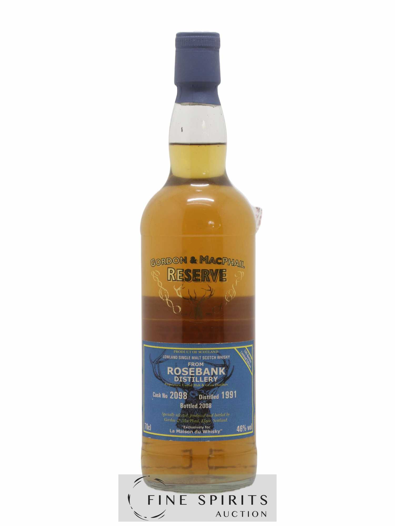 Rosebank 1991 Gordon & MacPhail Reserve Cask n°2098 - One of 199 - bottled 2008 LMDW - Lot de 1 bouteille - 0