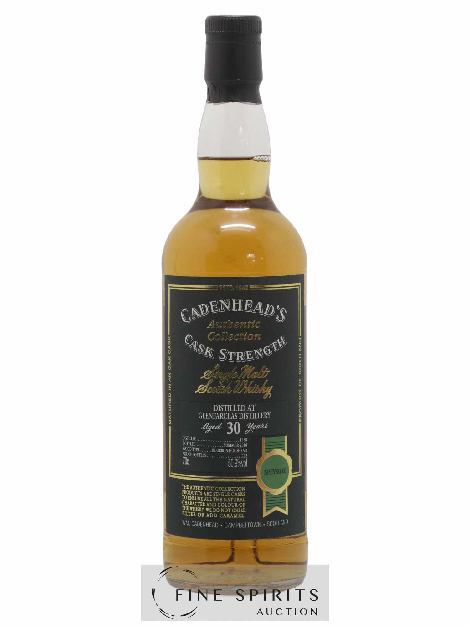 Glenfarclas 30 years 1988 Cadenhead's Cask Strength One of 222 - bottled 2018 Authentic Collection - Lot de 1 bouteille - 1