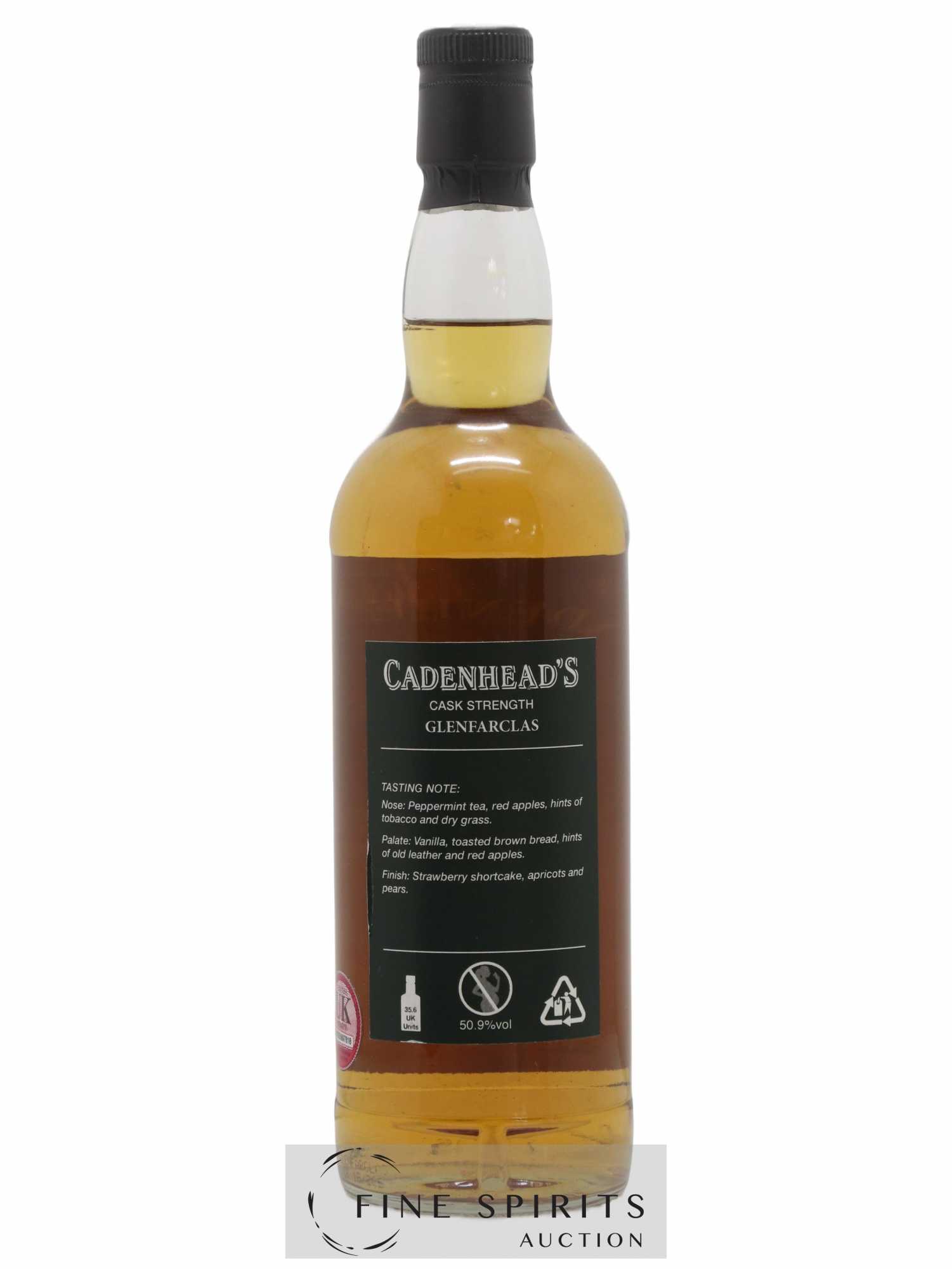 Glenfarclas 30 years 1988 Cadenhead's Cask Strength One of 222 - bottled 2018 Authentic Collection - Lot de 1 bouteille - 2