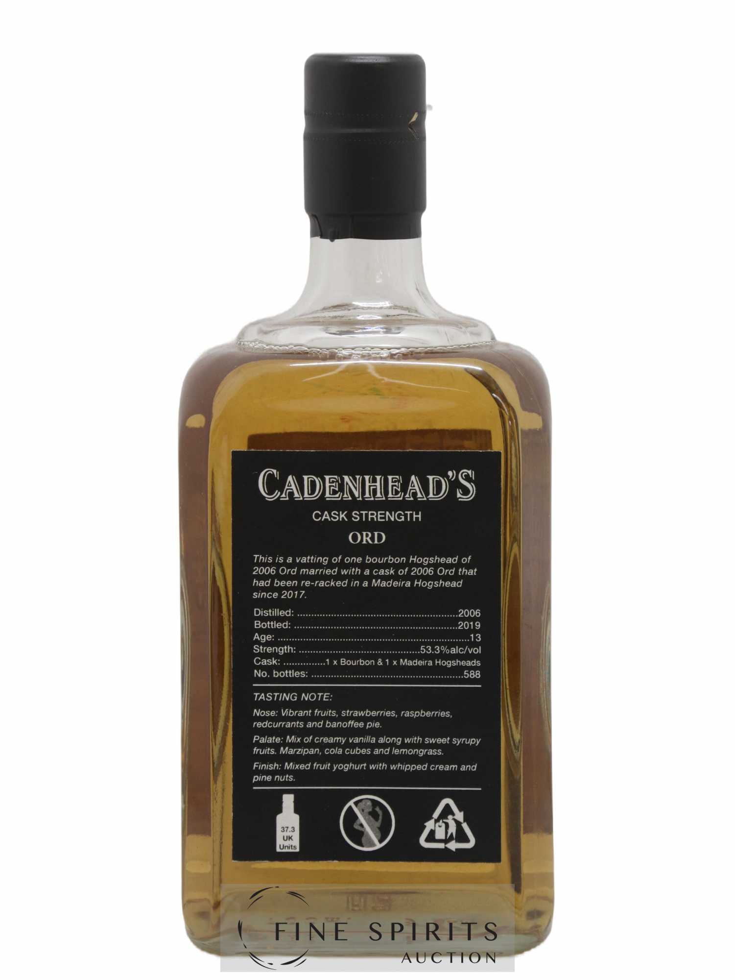 Ord 13 years 2006 Cadenhead's Small Batch One of 588 - bottled 2019 - Lot de 1 bouteille - 2