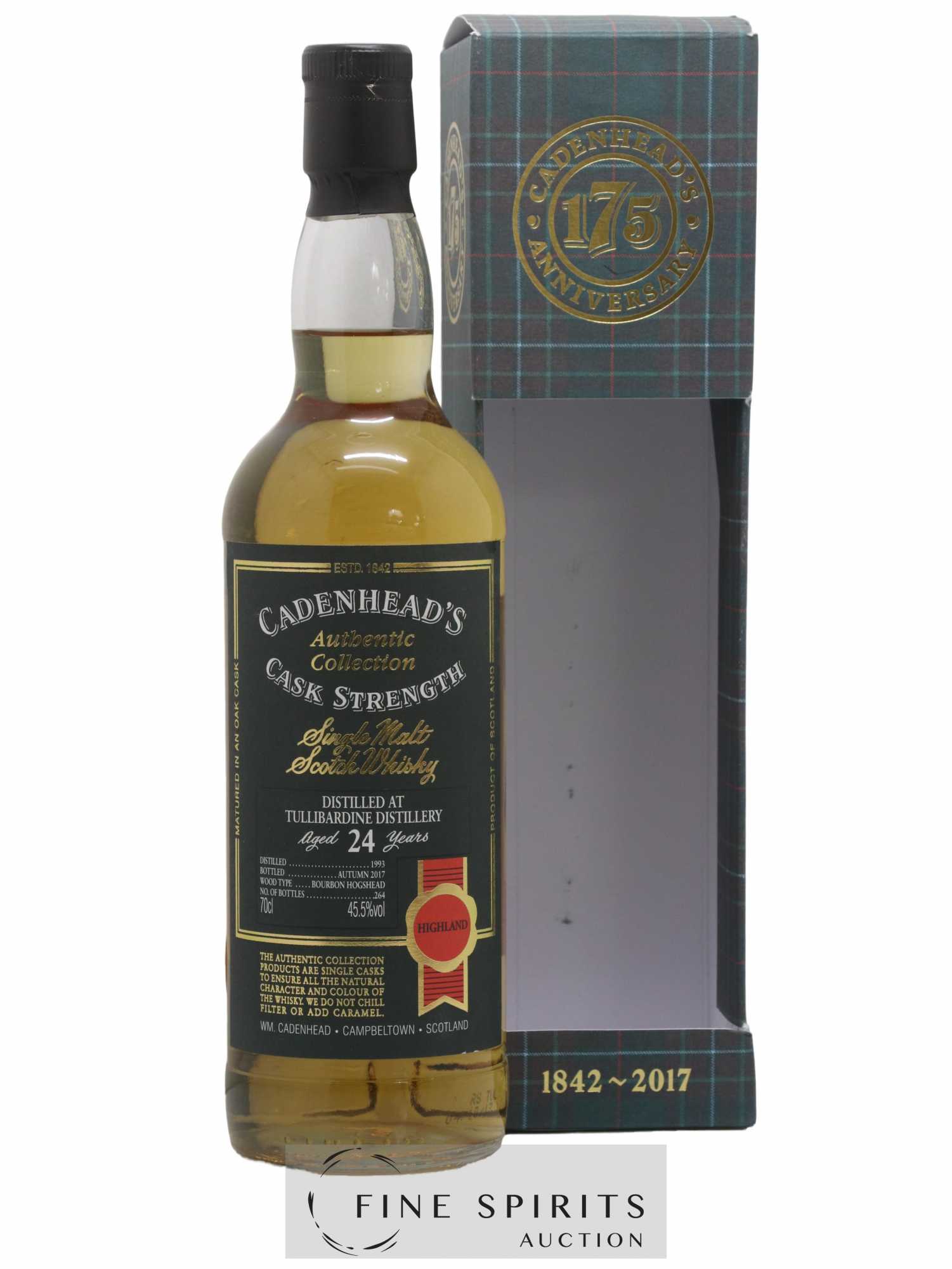 Tullibardine 24 years 1993 Of. Cask Strength One of 264 - bottled 2017 Authentic Collection - Lot de 1 bouteille - 0