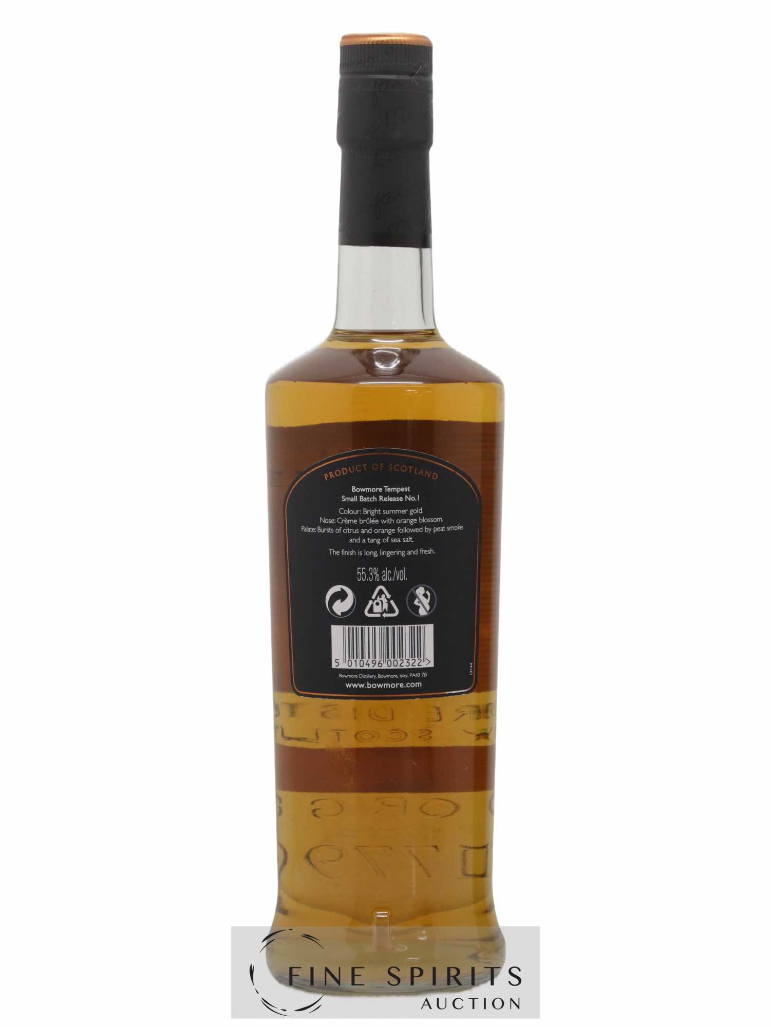 Bowmore 10 years Of. Tempest Small Batch Release n° 1 - bottled 2009 - Lot de 1 bouteille - 2