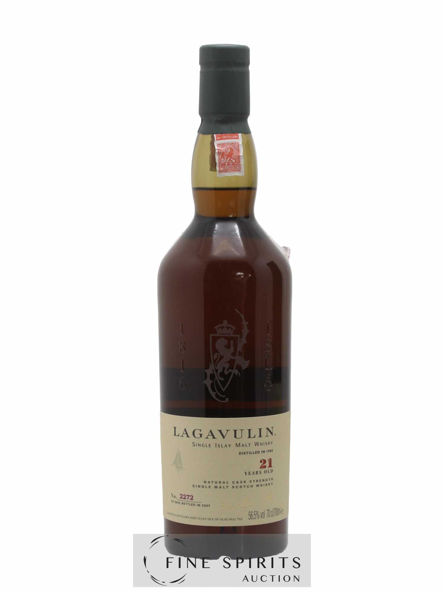 Lagavulin 21 years 1985 Of. Natural Cask Strength One of 6642 - bottled 2007 - Lot de 1 bouteille - 1