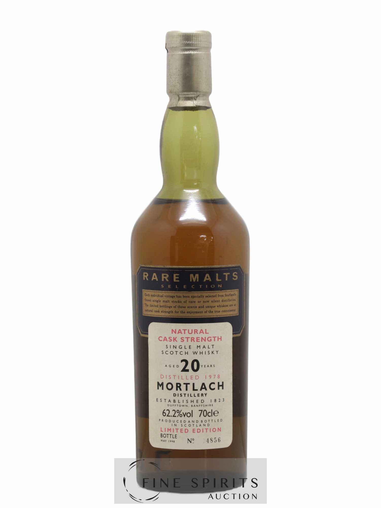 Mortlach 20 years 1978 Of. Rare Malts Selection Natural Cask Strengh - bottled 1998 Limited Edition - Lot de 1 bouteille - 1