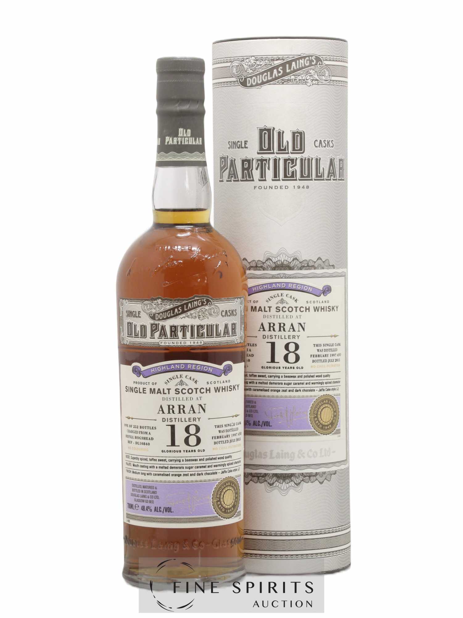 Arran 18 years 1997 Douglas Laing Ref. DL10840 - One of 252 - bottled 2015 Single Cask Old Particular - Posten von 1 Flasche - 0