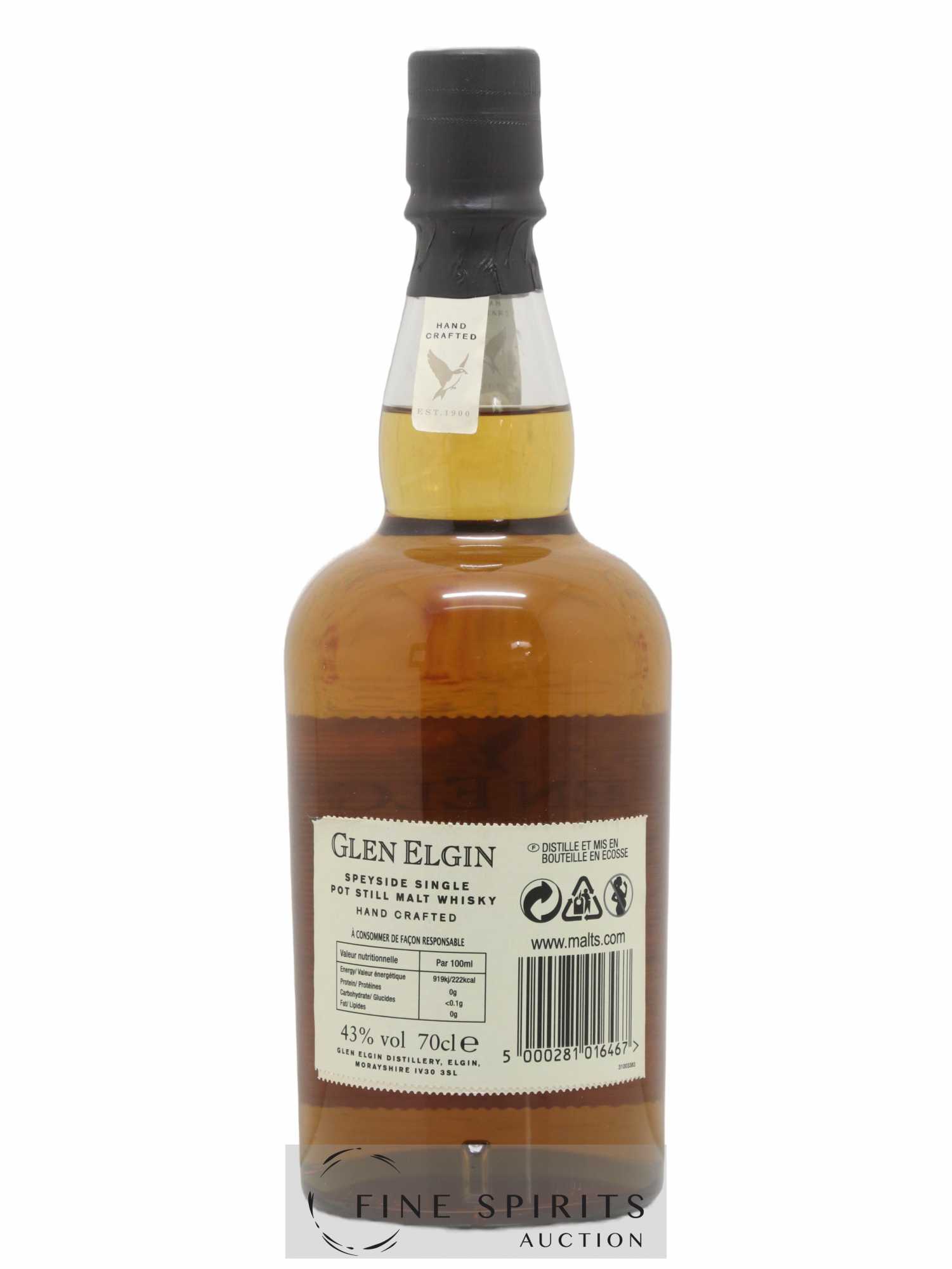 Glen Elgin 12 years Of. - Lot de 1 bouteille - 2