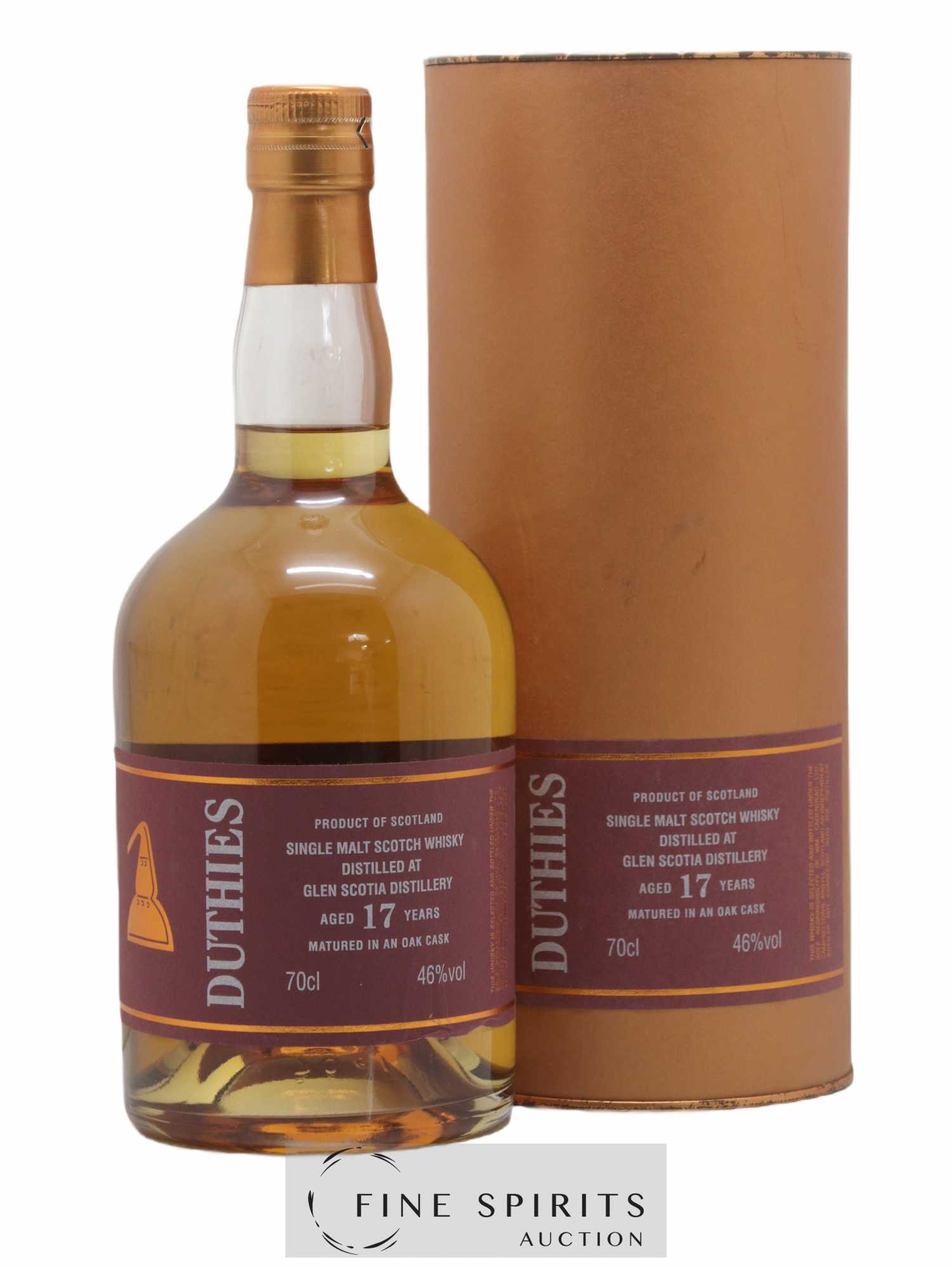 Glen Scotia 17 years Cadenhead's Duthies - Lot de 1 bouteille - 0