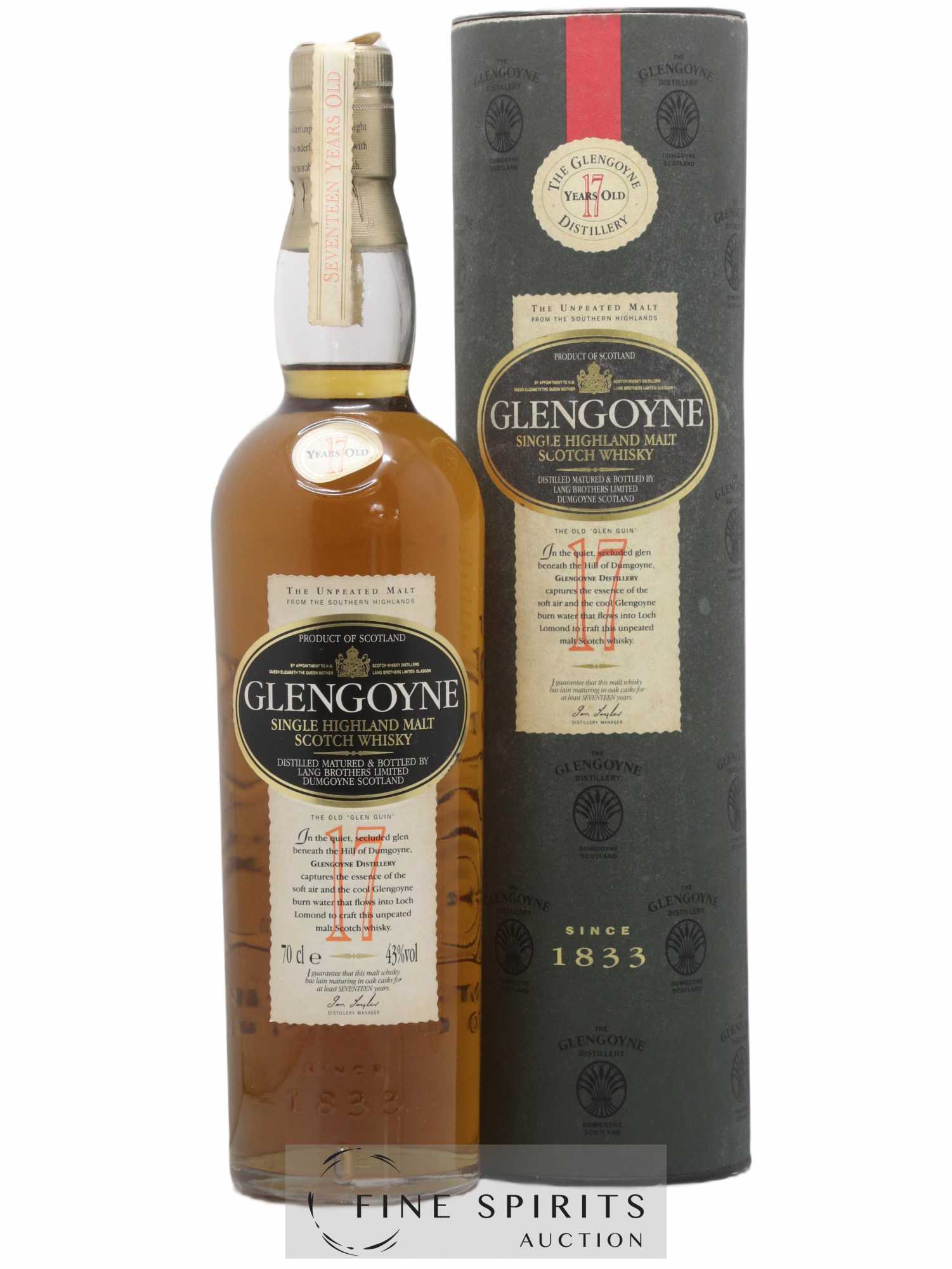 Glengoyne 17 years Of. - Lot de 1 bouteille - 0