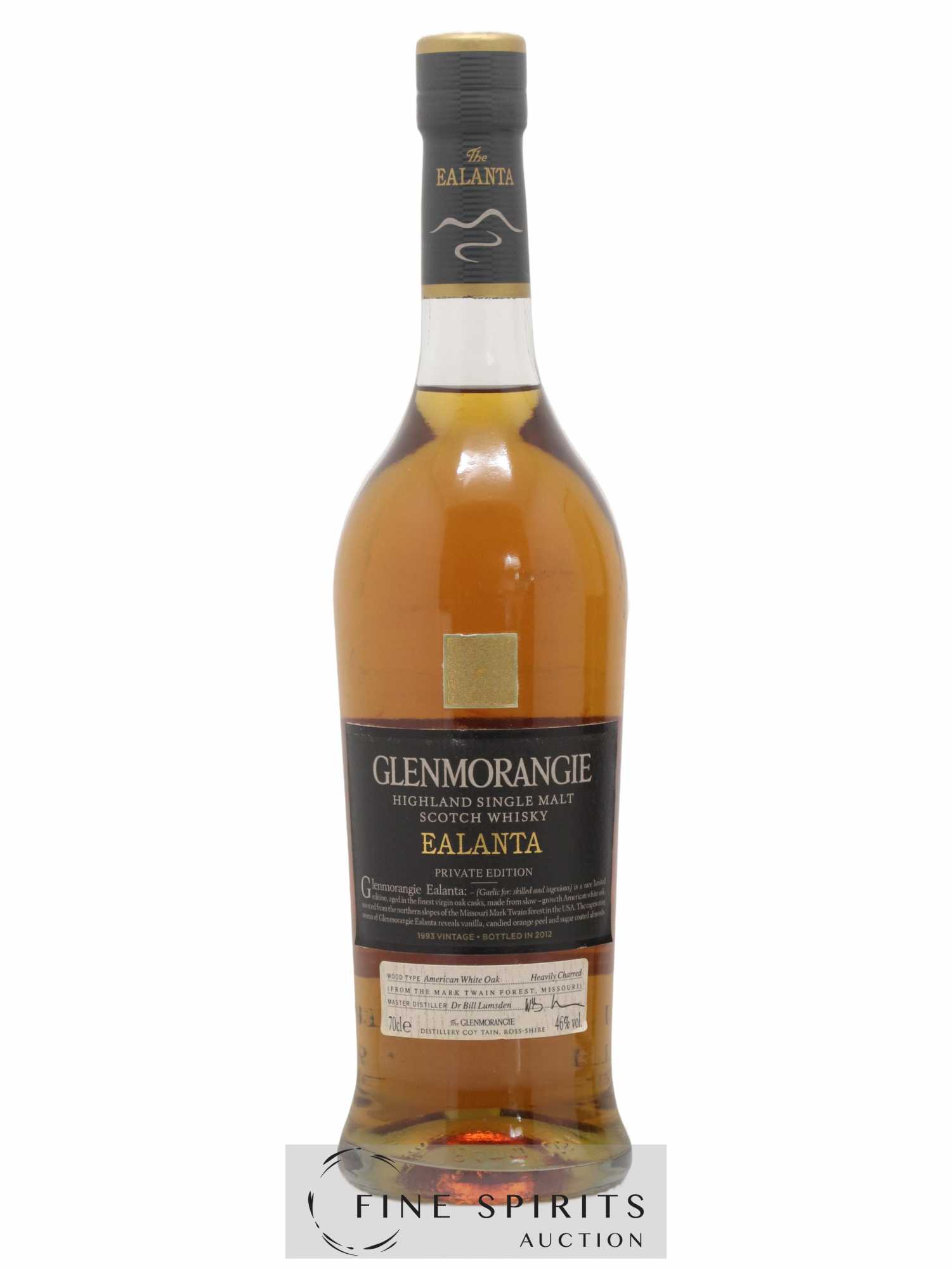 Glenmorangie 1993 Of. Ealanta American White Oak - bottled 2012 Private Edition - Lot de 1 bouteille - 1