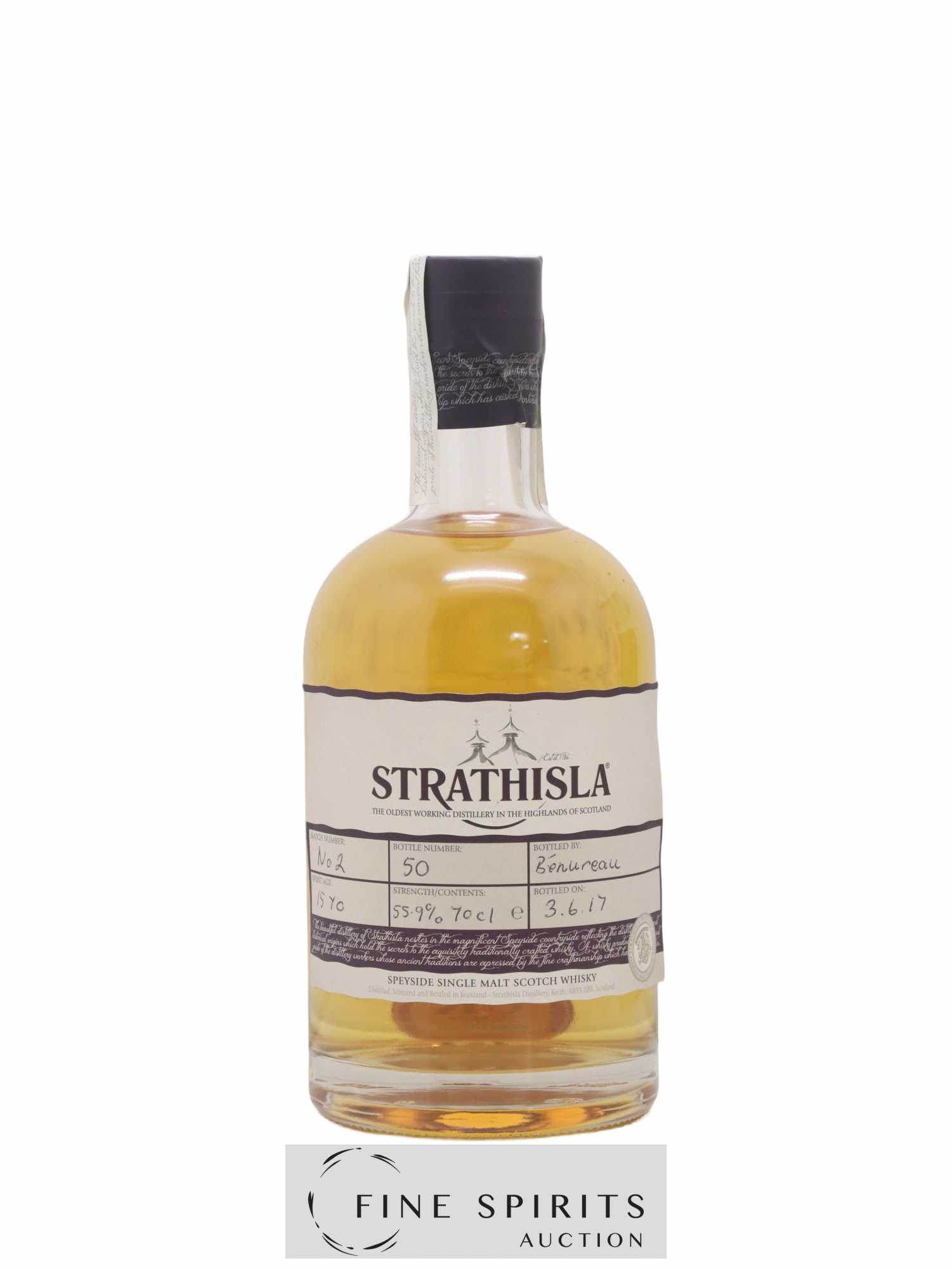Strathisla 15 years Bénureau Batch n°2 - bottled 2017 - Lot de 1 bouteille - 1