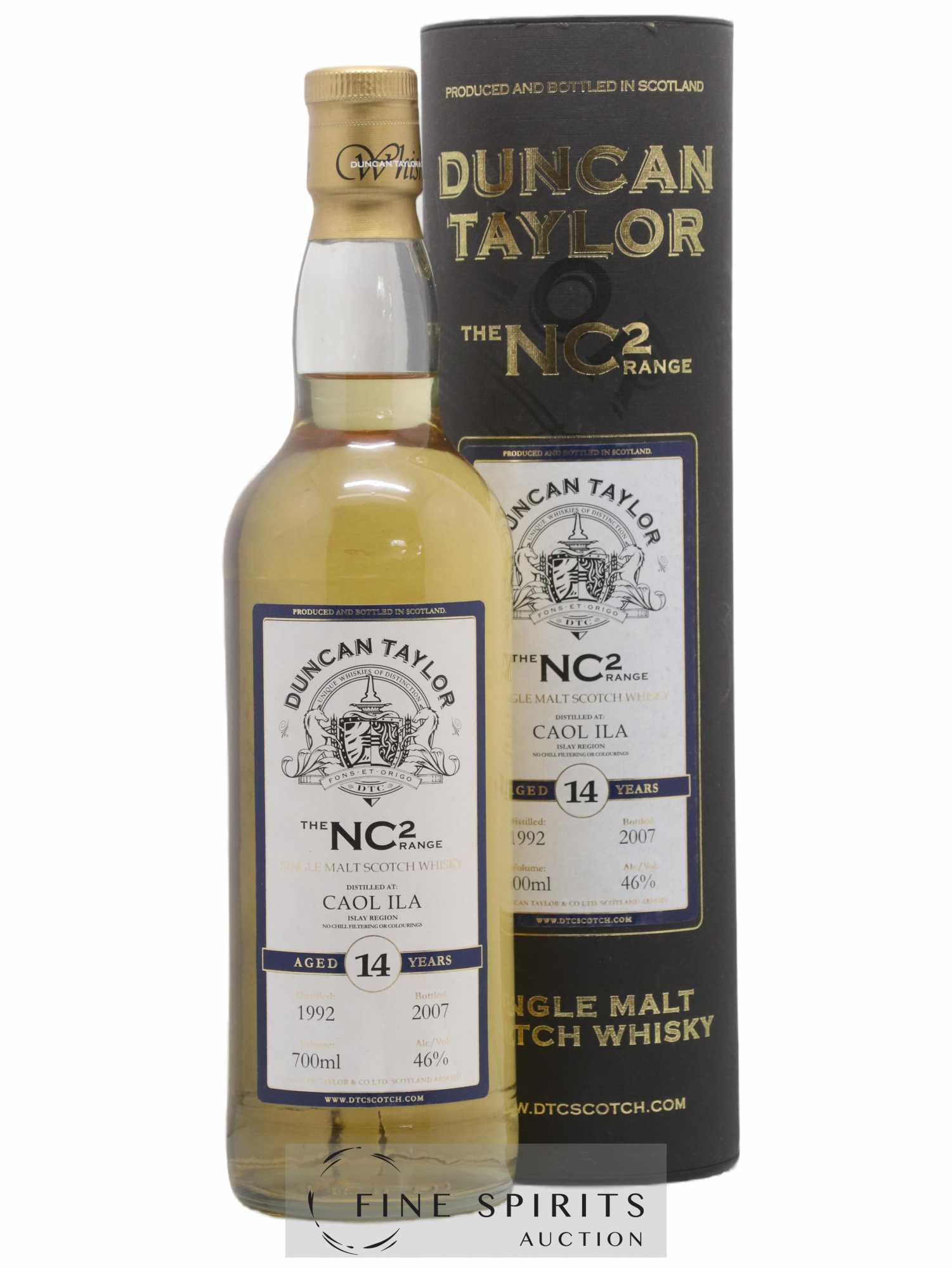 Caol Ila 14 years 1992 Duncan Taylor The NC2 Range bottled 2007 - Lot of 1 bottle - 0
