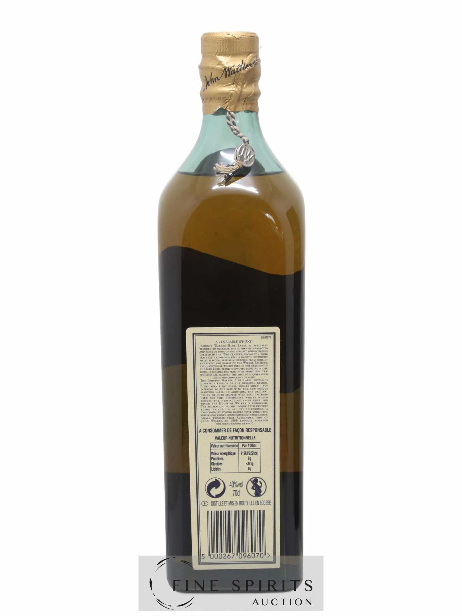 Johnnie Walker Of. Blue Label (70 cl.) - Lot de 1 bouteille - 2