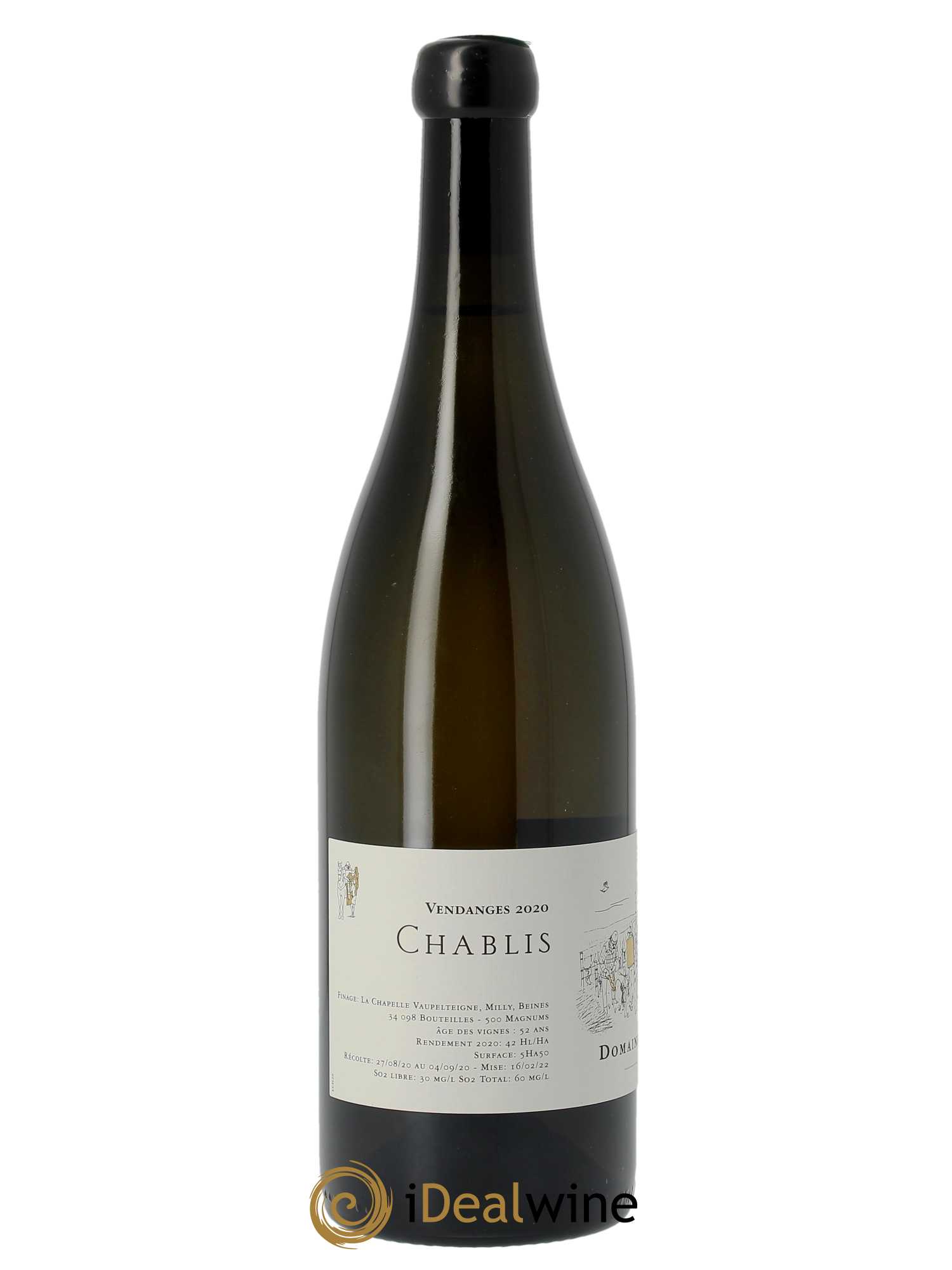 Chablis Jean Dauvissat  (Domaine) 2020 - Lot of 1 bottle - 1
