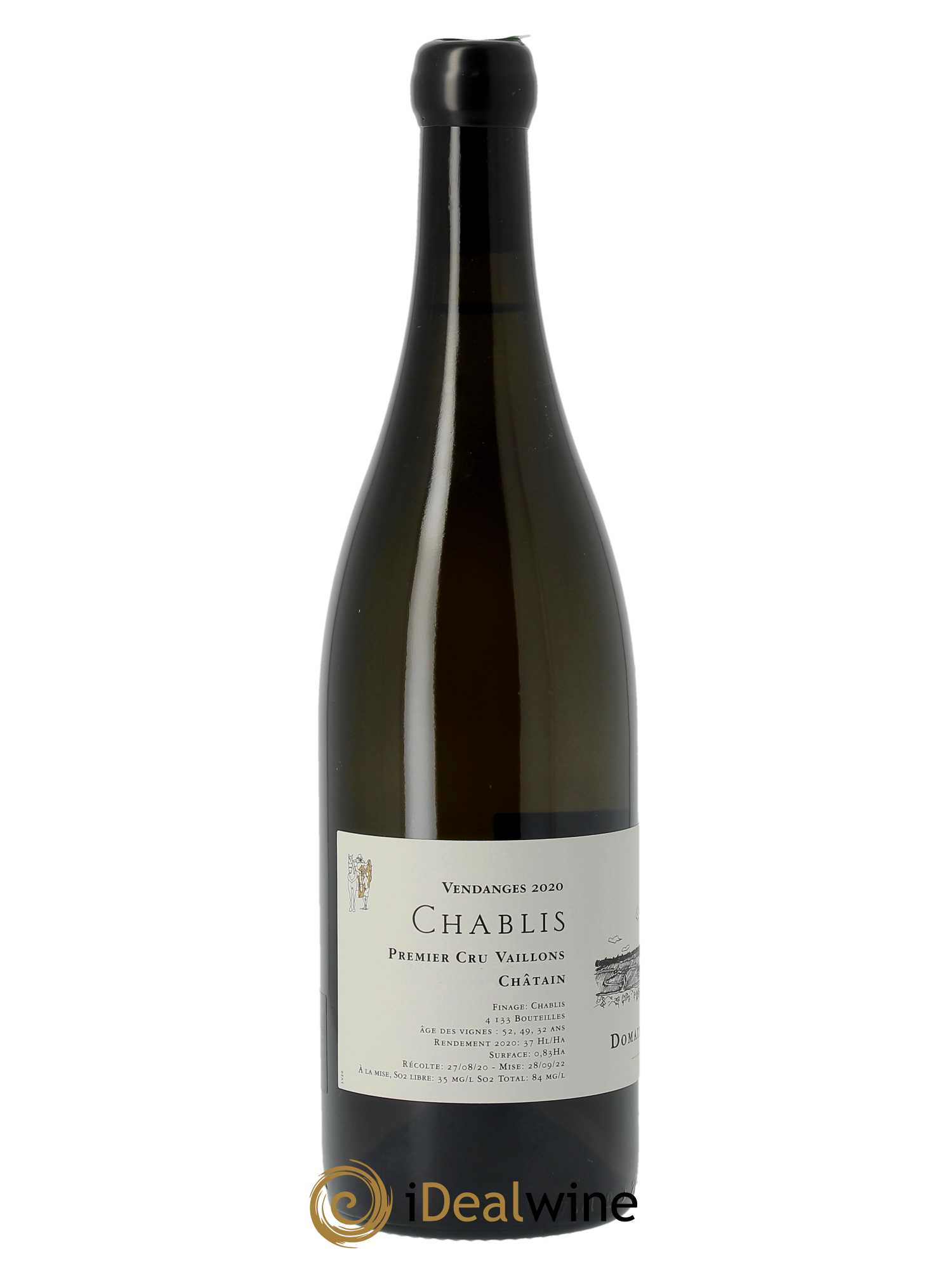 Chablis 1er Cru Vaillons Jean Dauvissat  (Domaine) 2020 - Lot de 1 bouteille - 1