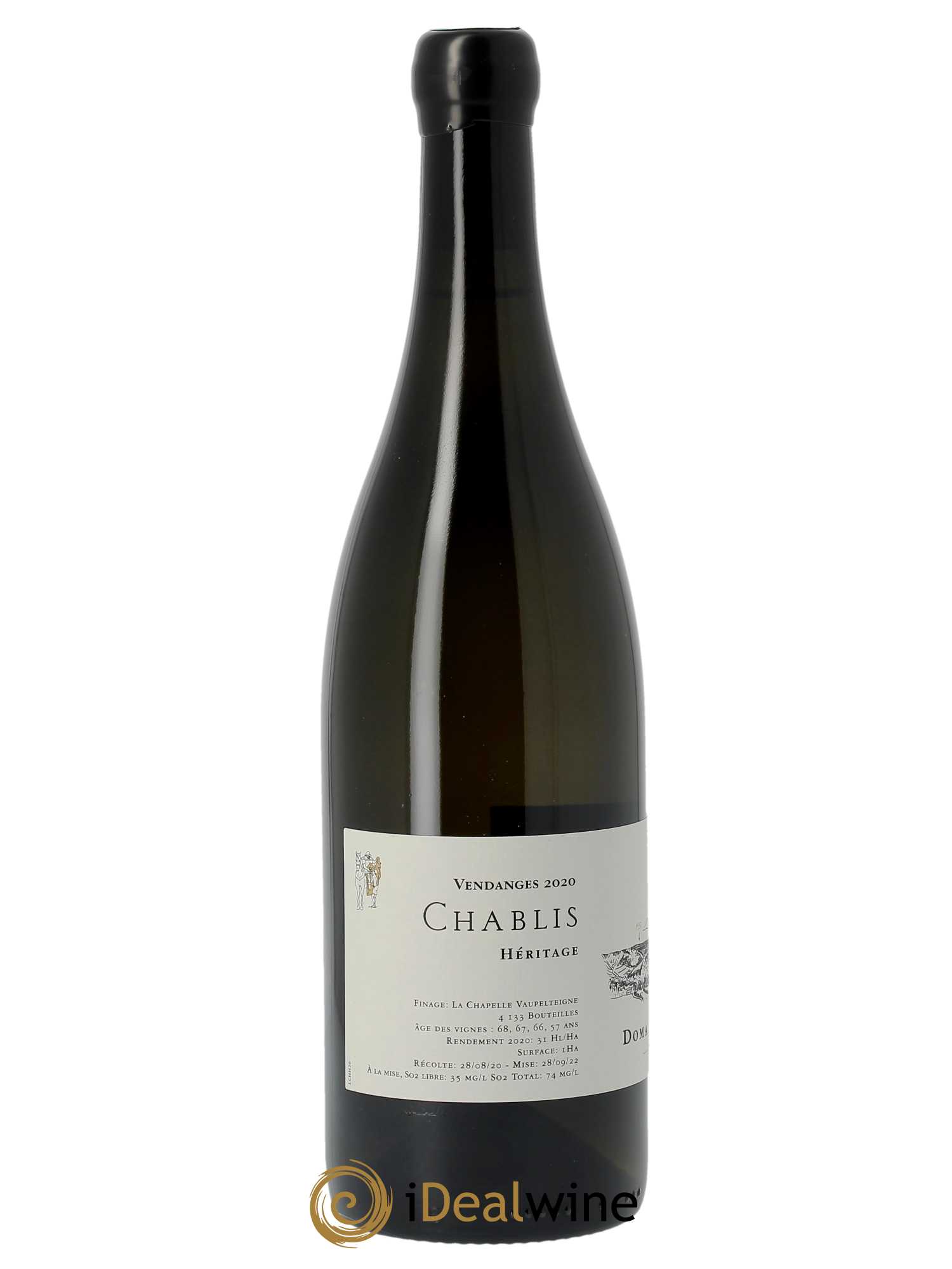 Chablis Héritage Jean Dauvissat  (Domaine) 2020 - Lot of 1 bottle - 1