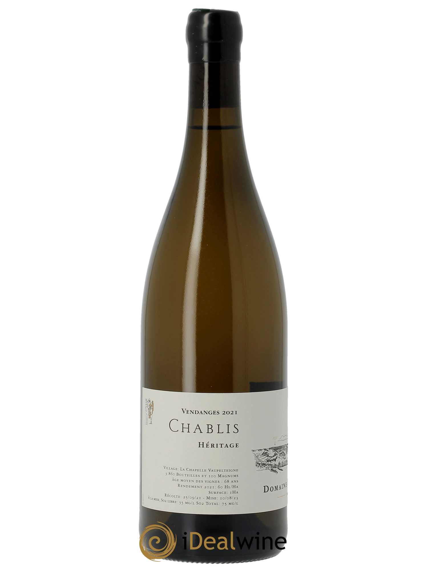 Chablis Héritage Jean Dauvissat  (Domaine) 2021 - Lot de 1 bouteille - 1