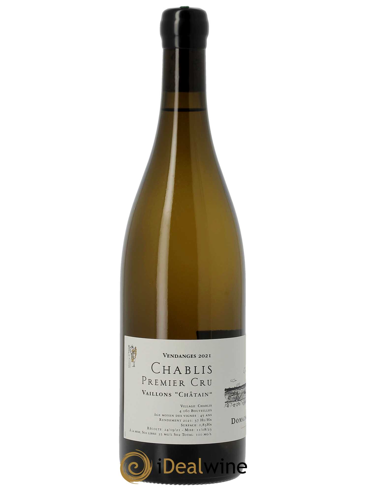 Chablis 1er Cru Vaillons Jean Dauvissat  (Domaine) 2021 - Lot de 1 bouteille - 1