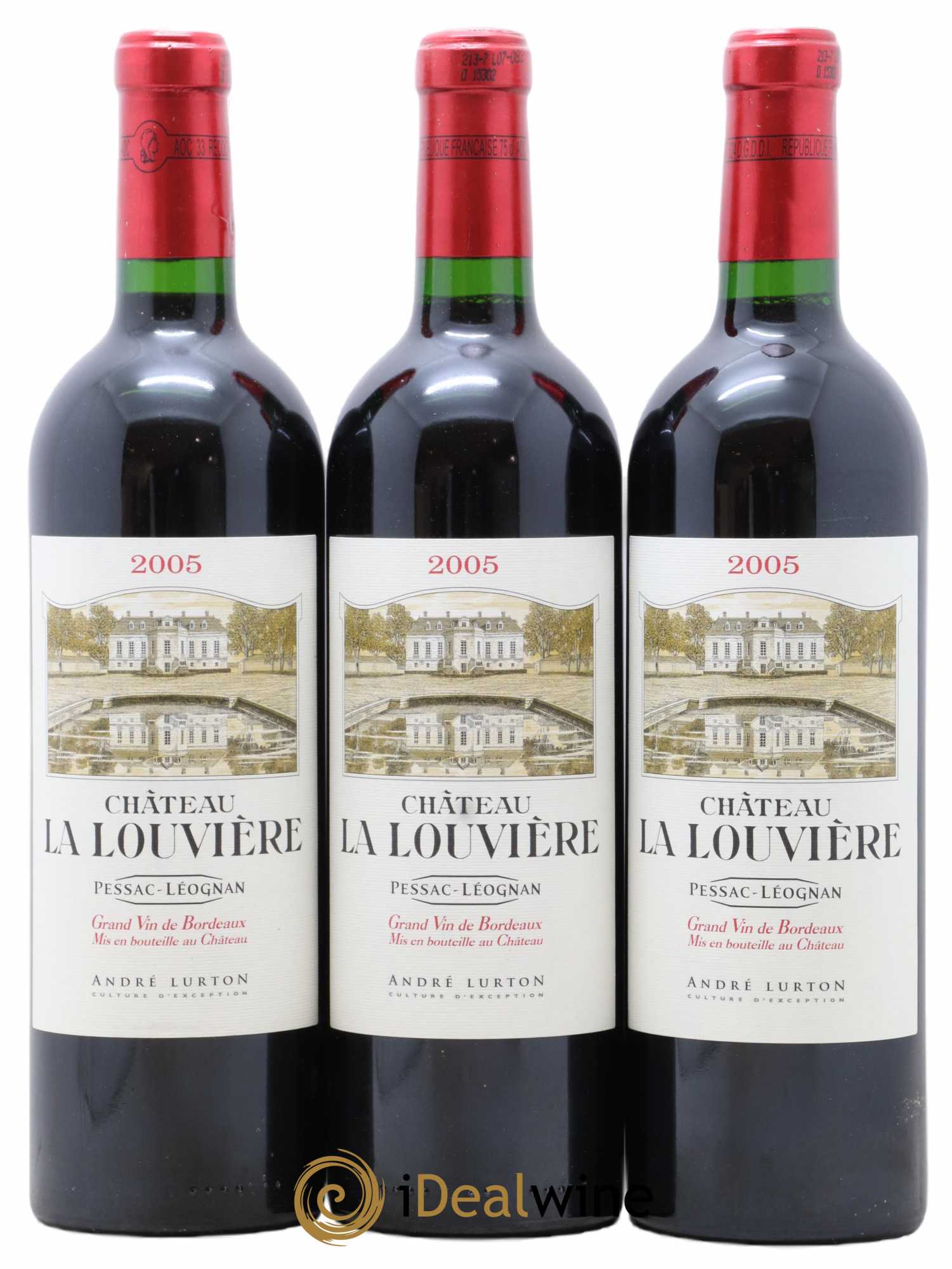 Château la Louvière 2005 - Lot de 3 bouteilles - 0