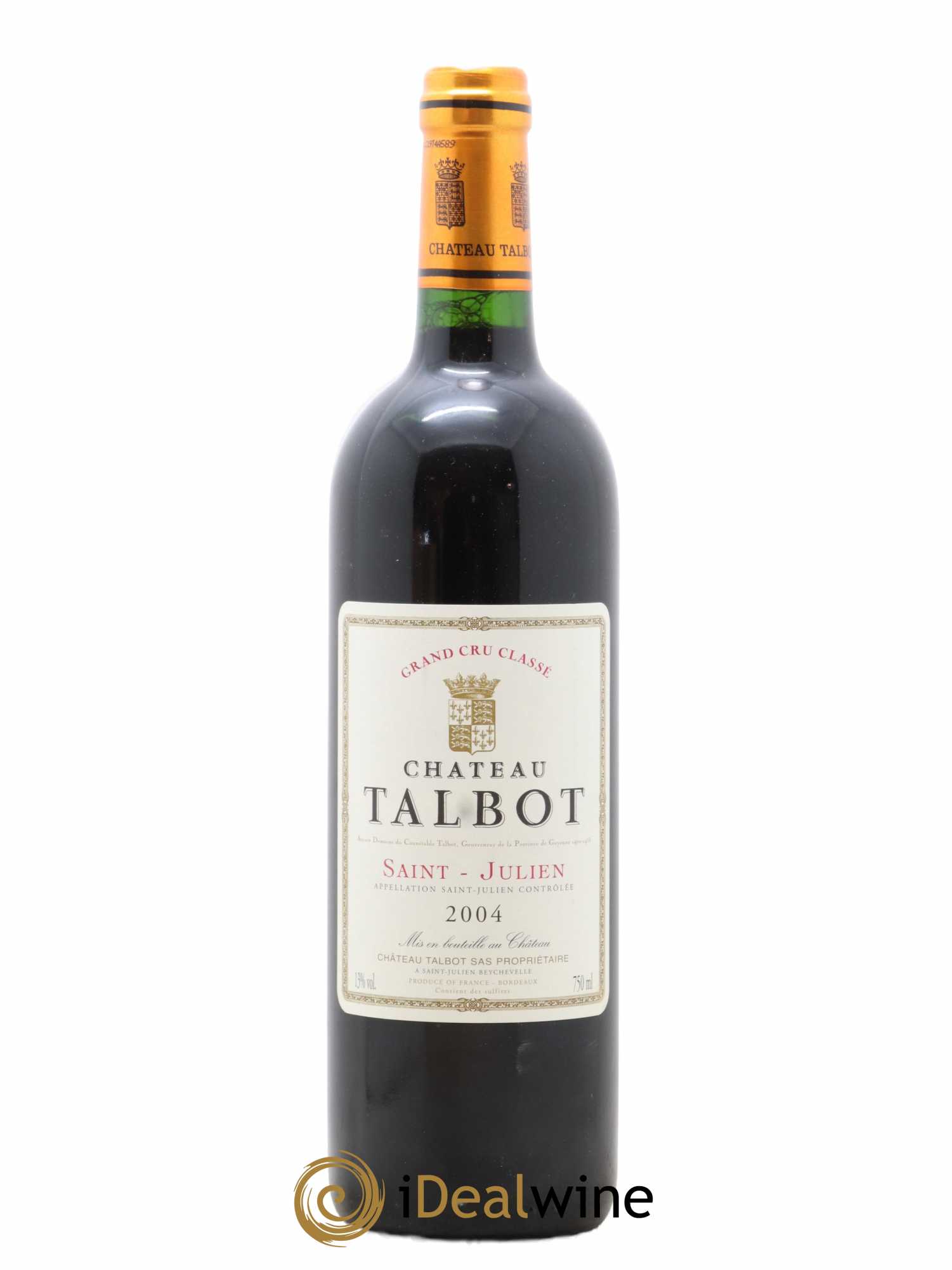 Château Talbot 4ème Grand Cru Classé 2004 - Posten von 1 Flasche - 0