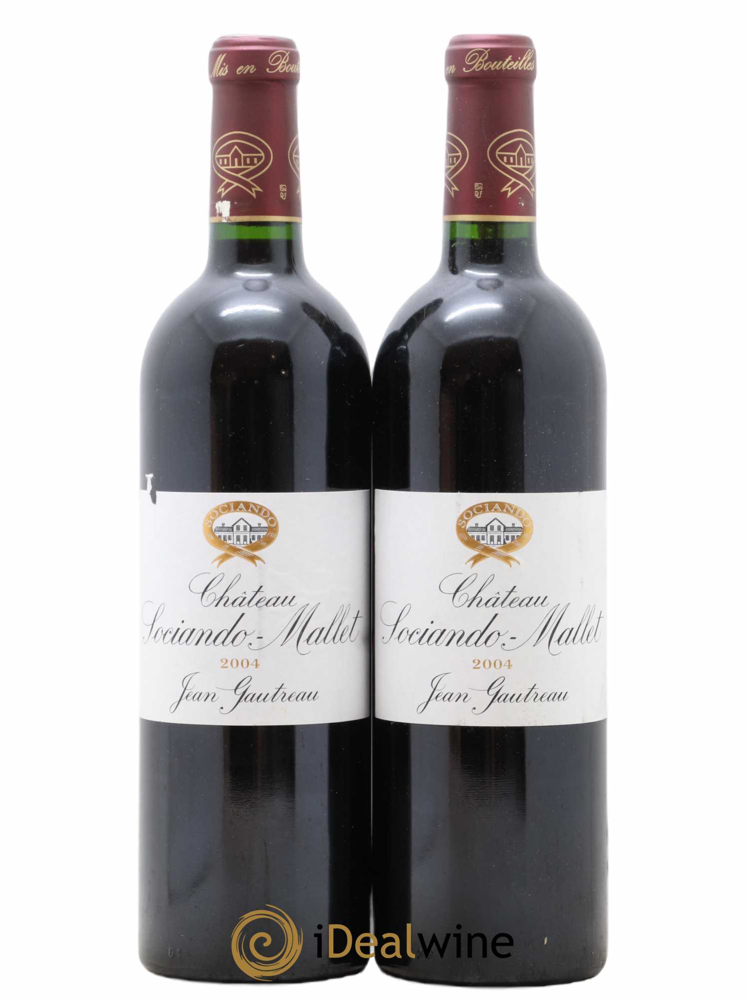 Château Sociando Mallet 2004 - Lot de 2 bouteilles - 0