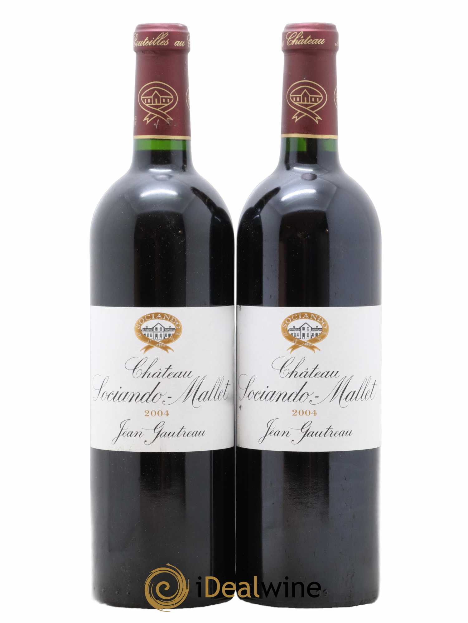 Château Sociando Mallet 2004 - Lot de 2 bouteilles - 0