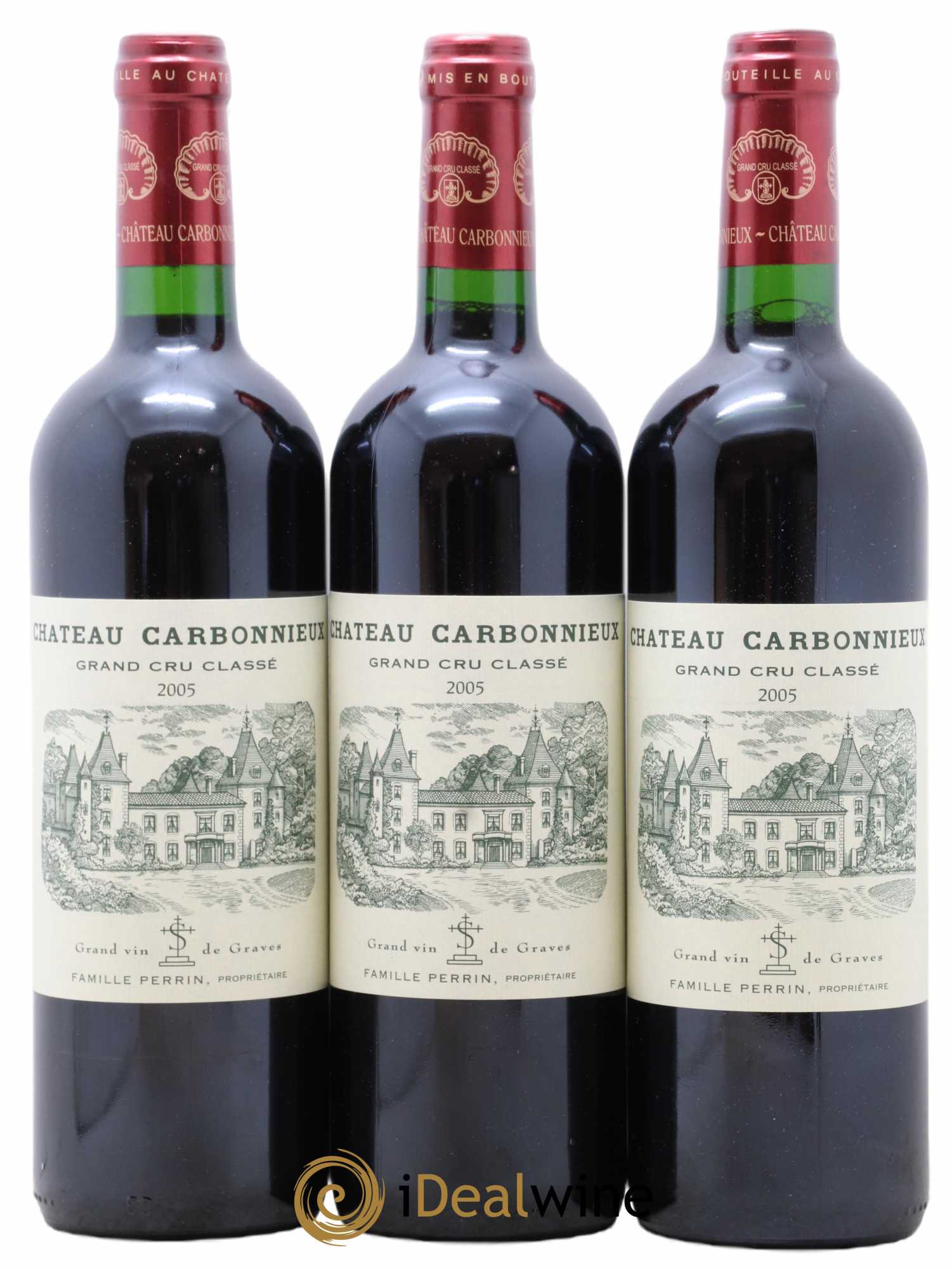 Château Carbonnieux Cru Classé de Graves 2005 - Lot de 3 bouteilles - 0
