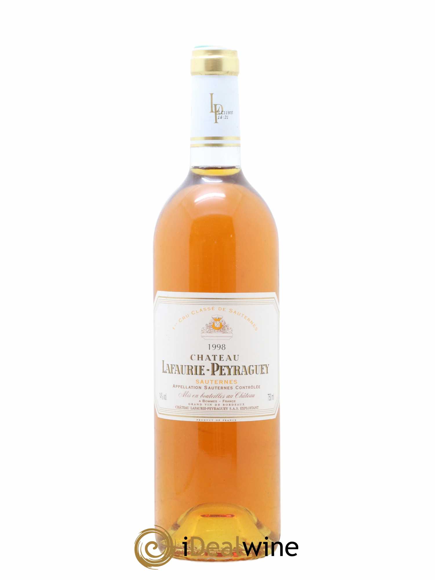 Château Lafaurie-Peyraguey 1er Grand Cru Classé 1998 - Lotto di 1 bottiglia - 0