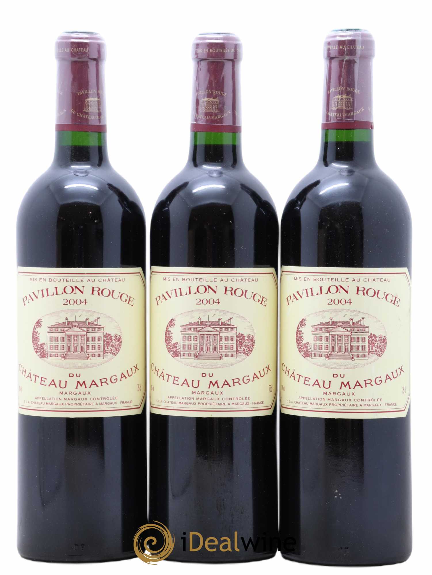 Pavillon Rouge du Château Margaux Second Vin 2004 - Lot de 3 bouteilles - 0