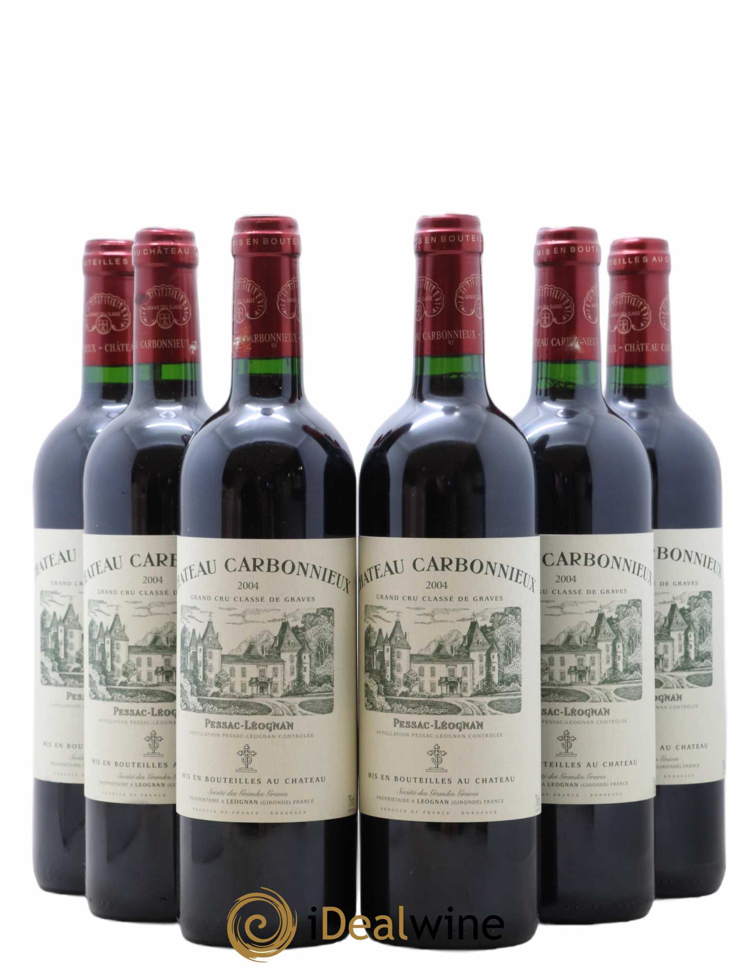 Château Carbonnieux Cru Classé de Graves 2004 - Lot de 6 bouteilles - 0