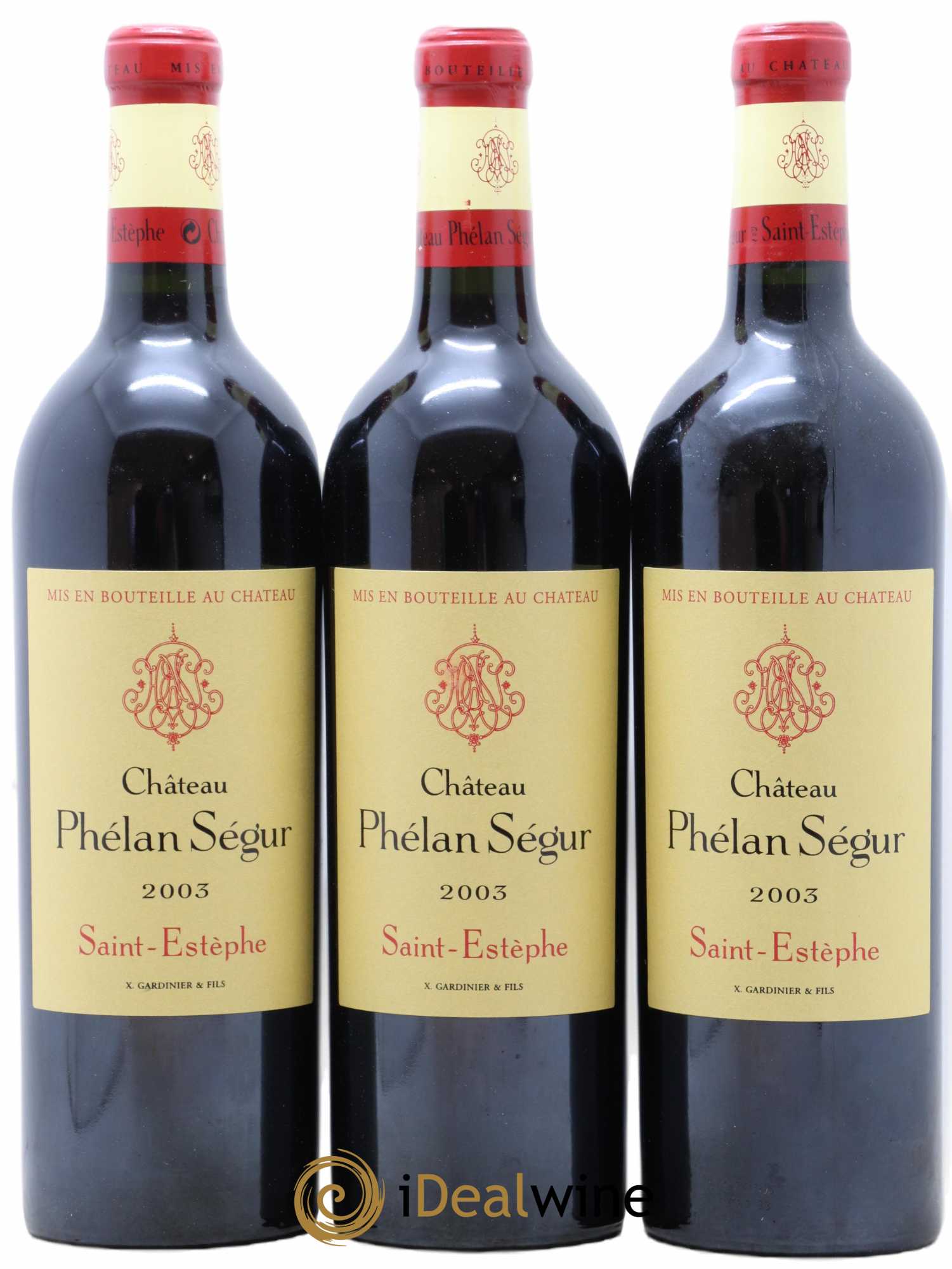 Château Phélan Ségur 2003 - Lot de 3 bouteilles - 0