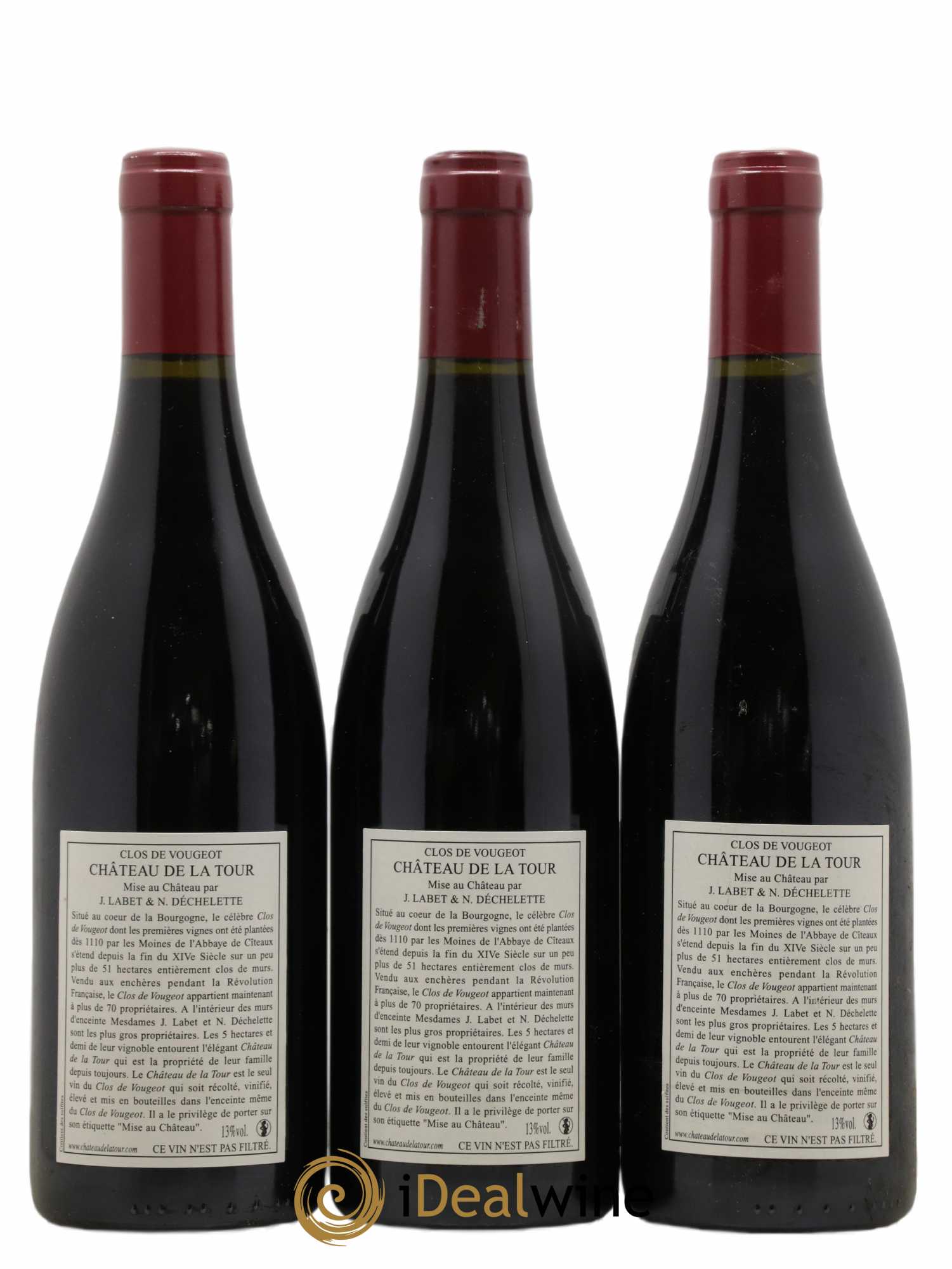 Clos de Vougeot Grand Cru Vieilles Vignes Château de La Tour (sans prix de réserve) 2006 - Lot de 3 bouteilles - 1